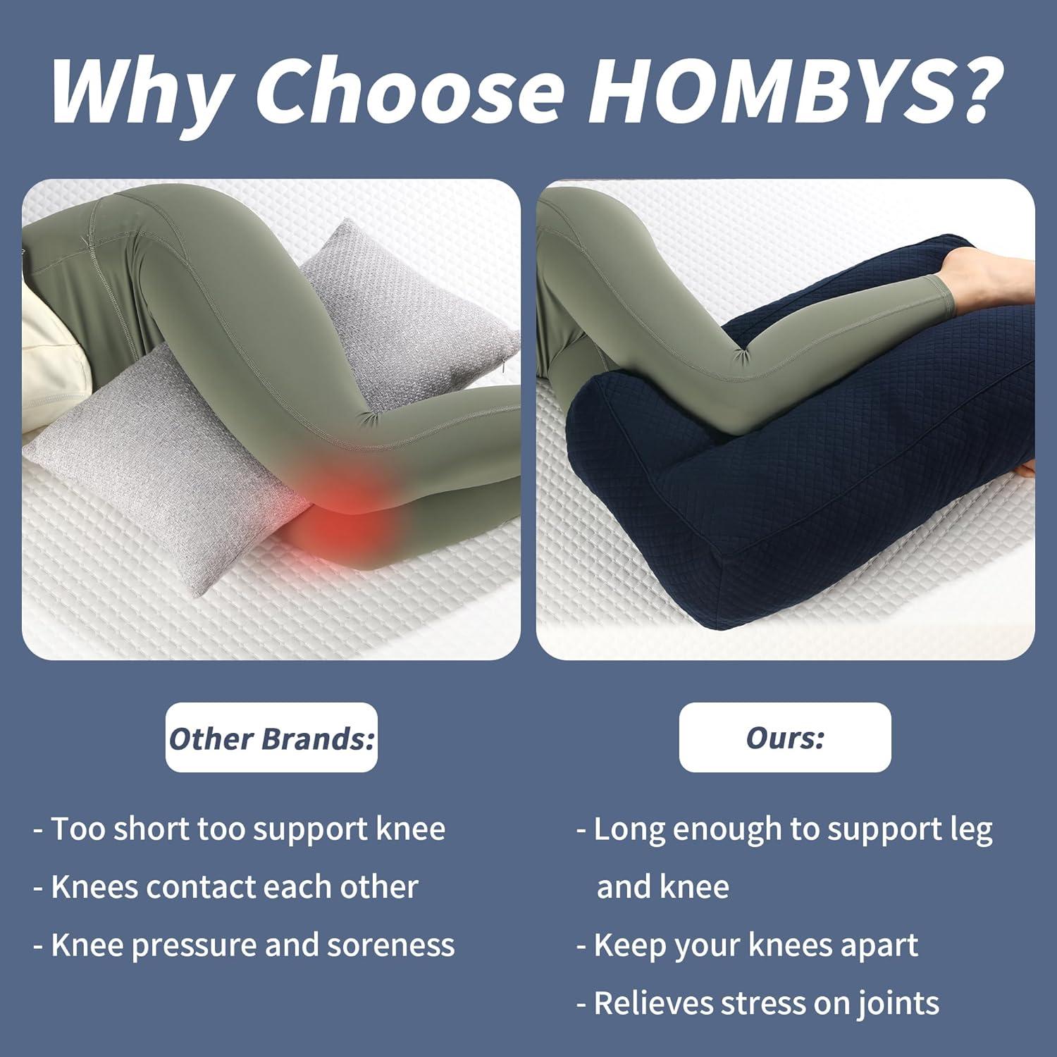 Almohada de Rodilla HOMBYS Espuma Viscoelástica 14 cm Azul Marino