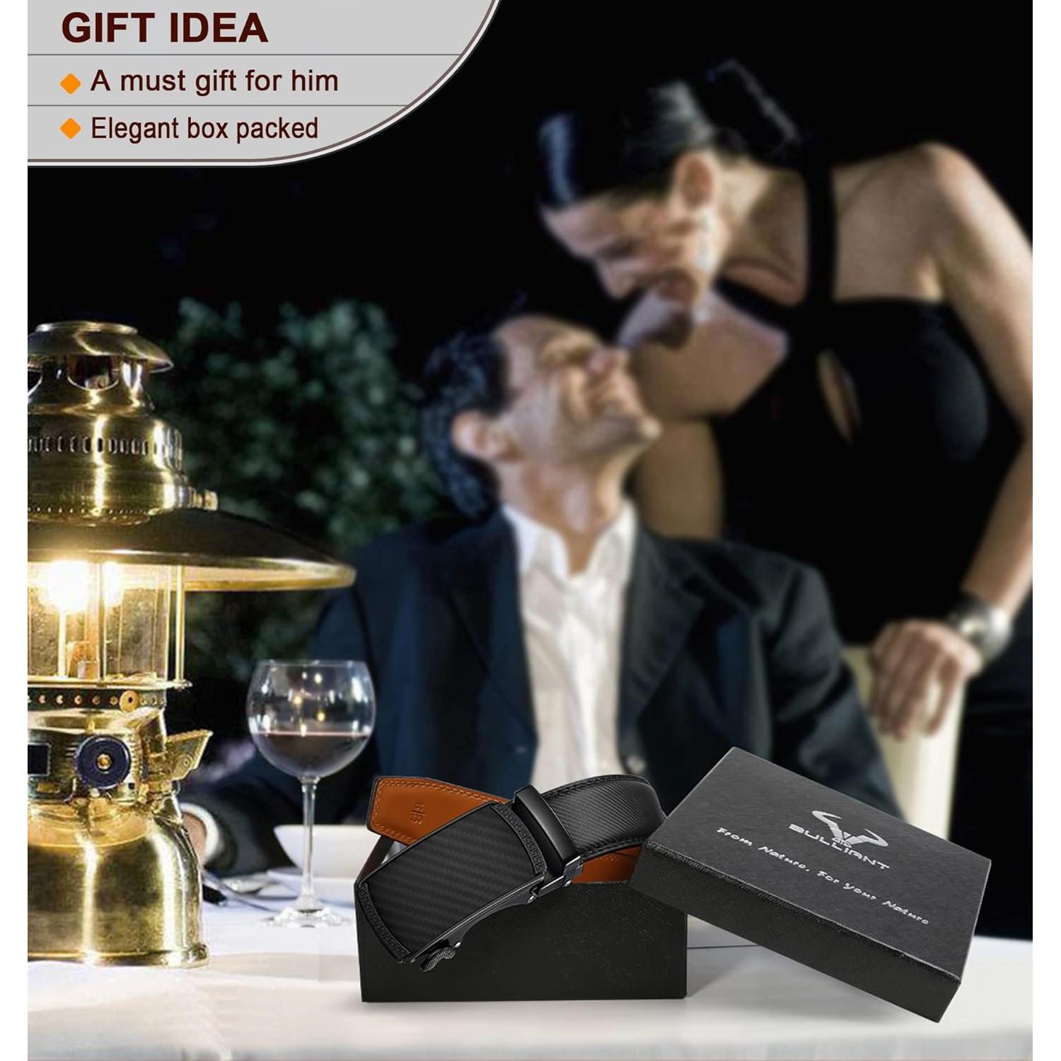 Cinturón BULLIANT Hombre Ajustable de Cuero Genuino