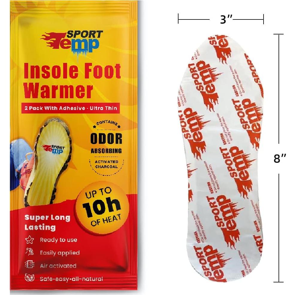 Calentadores de Plantillas Sport Temp - 20 Pares, 10 Horas Calor