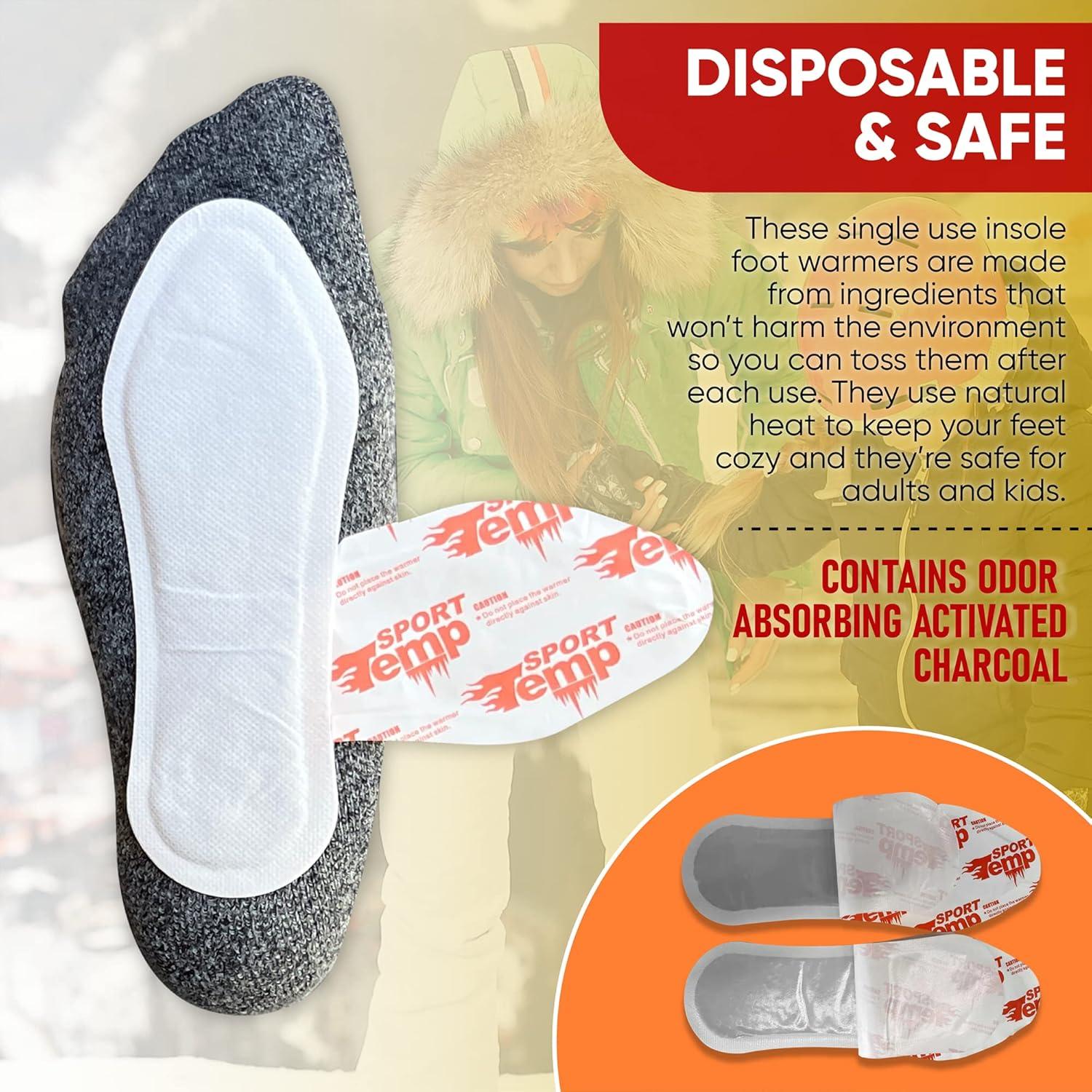 Calentadores de Plantillas Sport Temp - 20 Pares, 10 Horas Calor