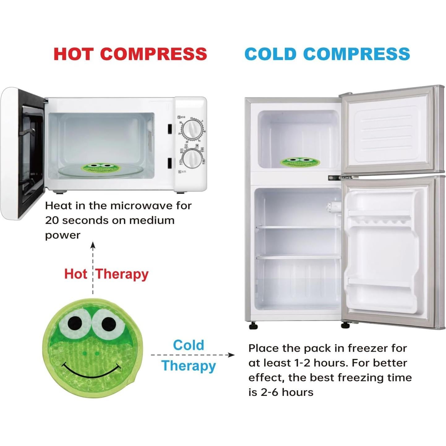 Paquete de Hielo para Niños Morelei - 2 Gel Frío/Caliente 12.45 cm