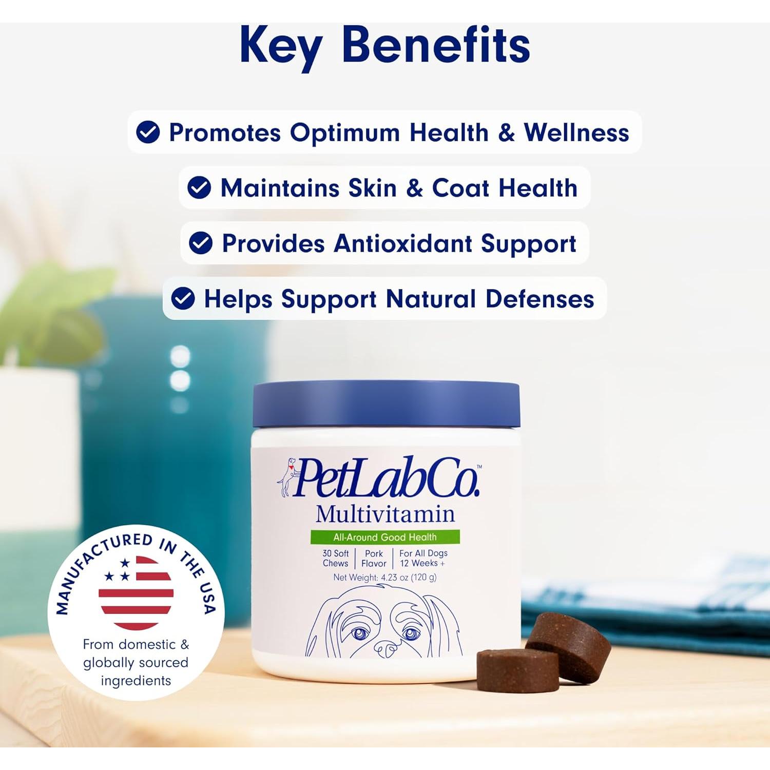 Multivitamina Masticable para Perros PetLab Co. - 22 en 1