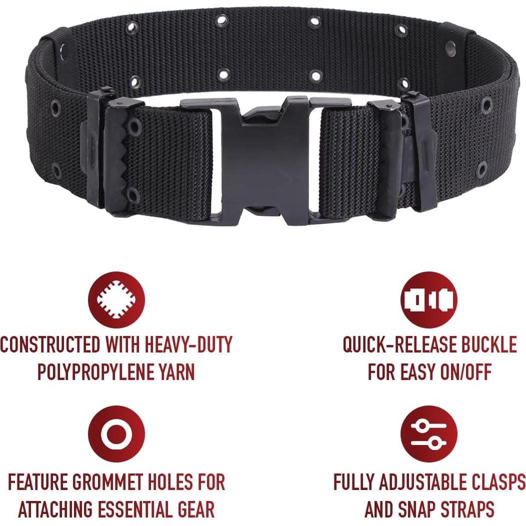 Cinturón de Pistola Rothco X-Grande Negro Ajustable