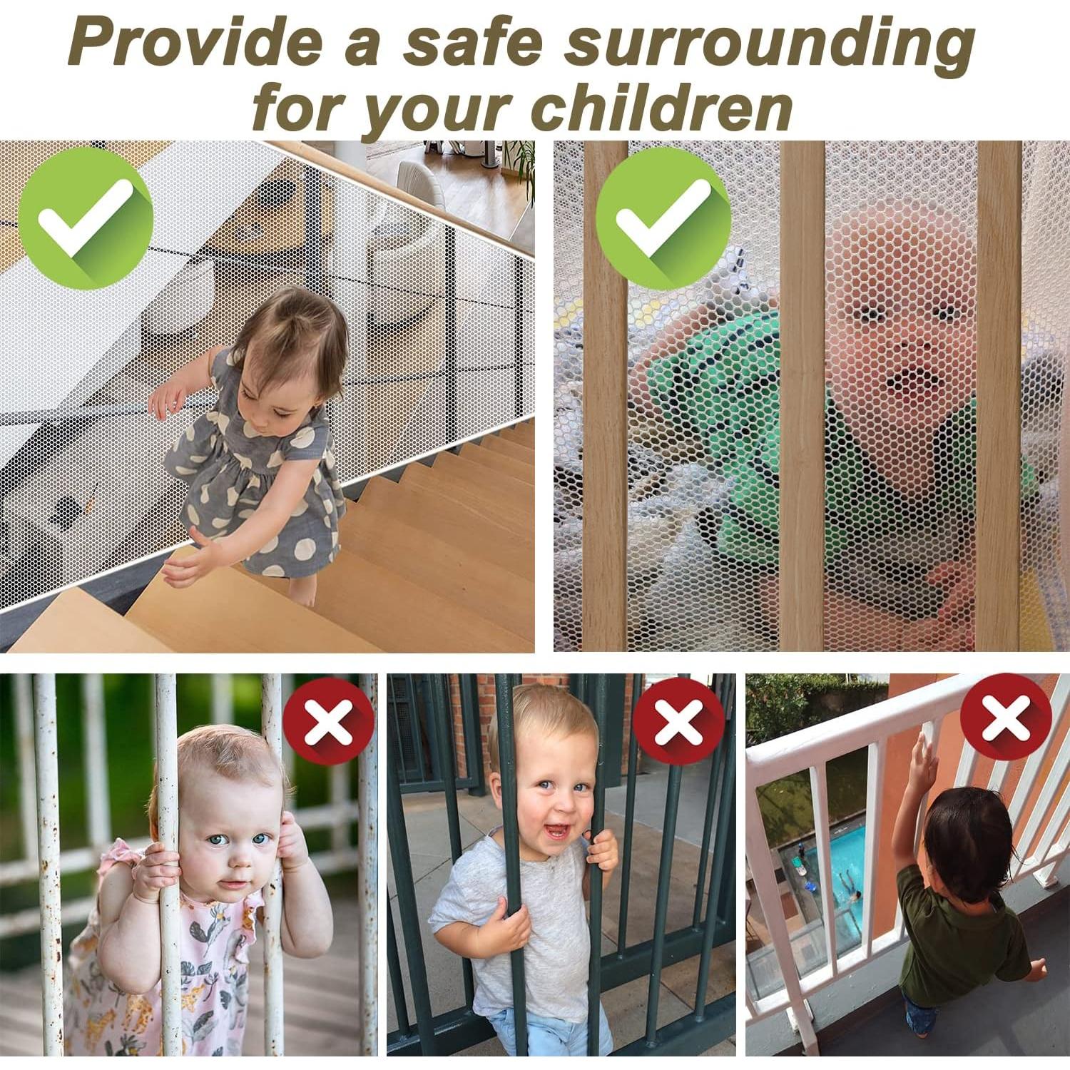 Red de Seguridad para Barandilla Bebés y Mascotas Gulissa 3m x 0.9m