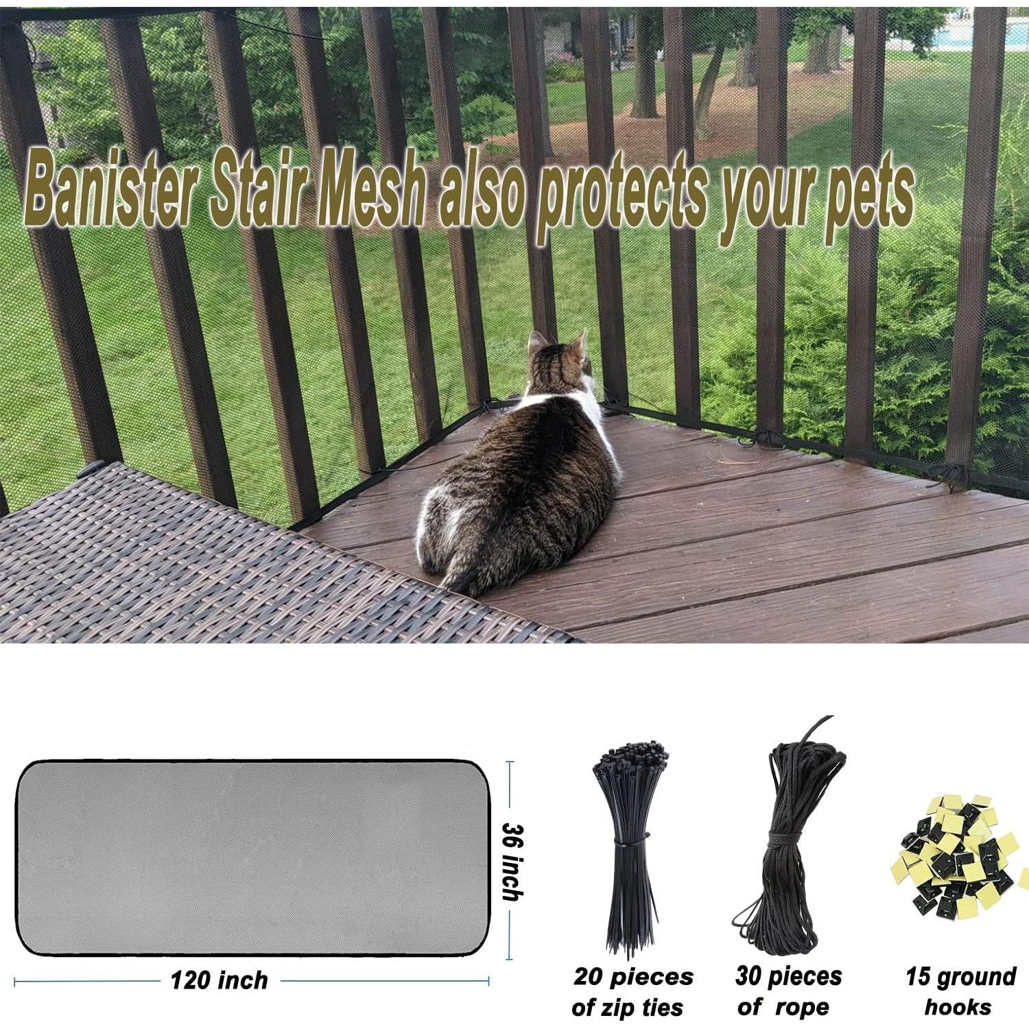 Red de Seguridad para Barandilla Bebés y Mascotas Gulissa 3m x 0.9m