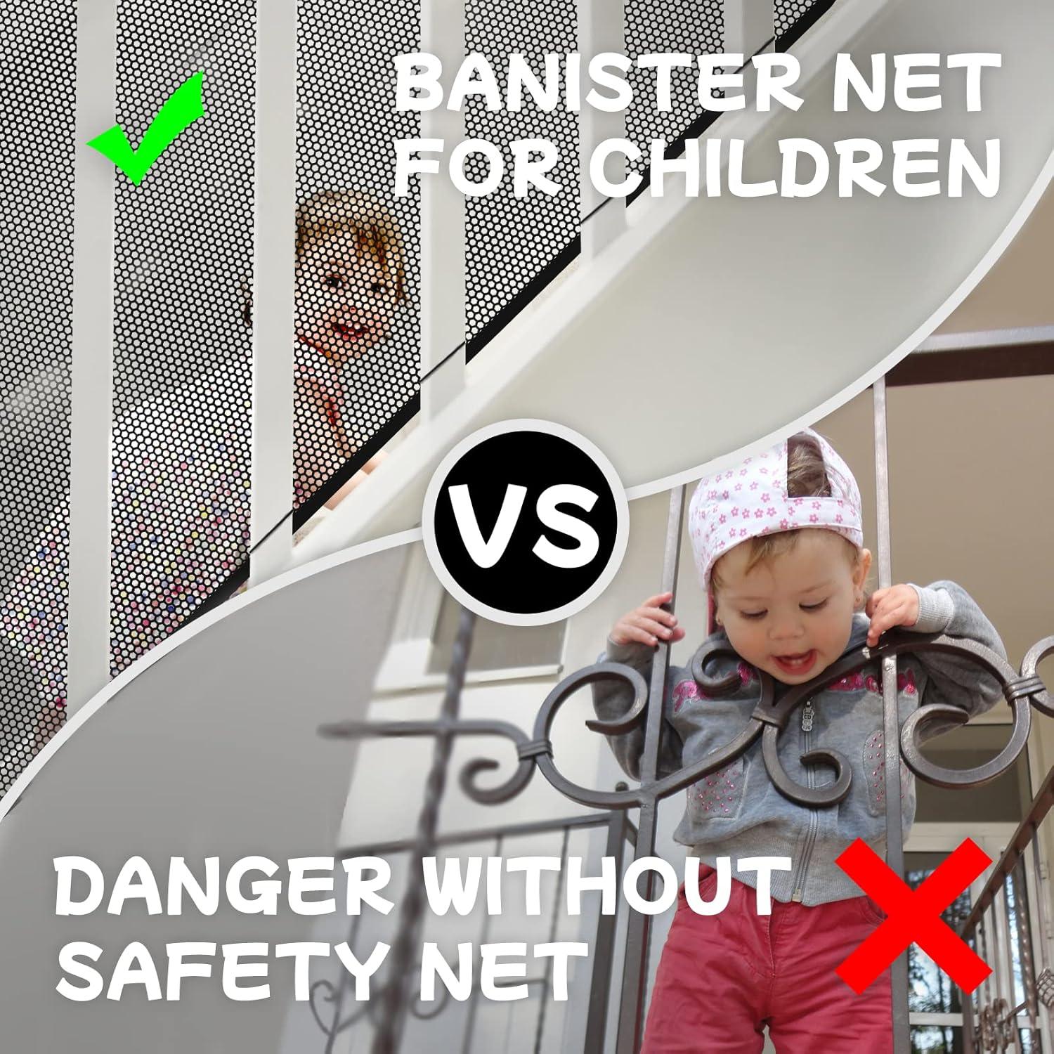 Red de Seguridad para Barandilla Bebés y Mascotas Gulissa 3m x 0.9m