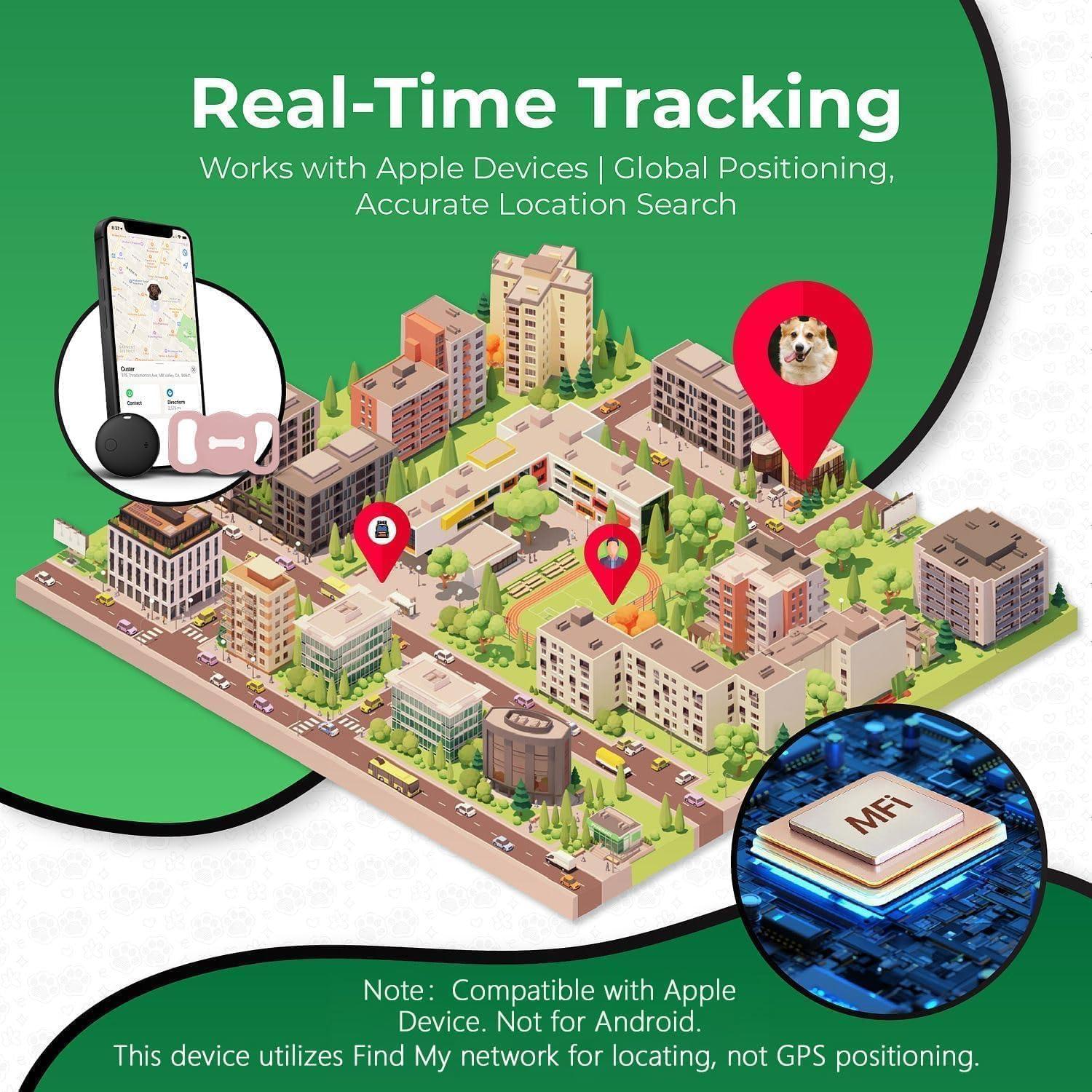 Rastreador de Mascotas Veeind Rosa para iOS - Sin GPS