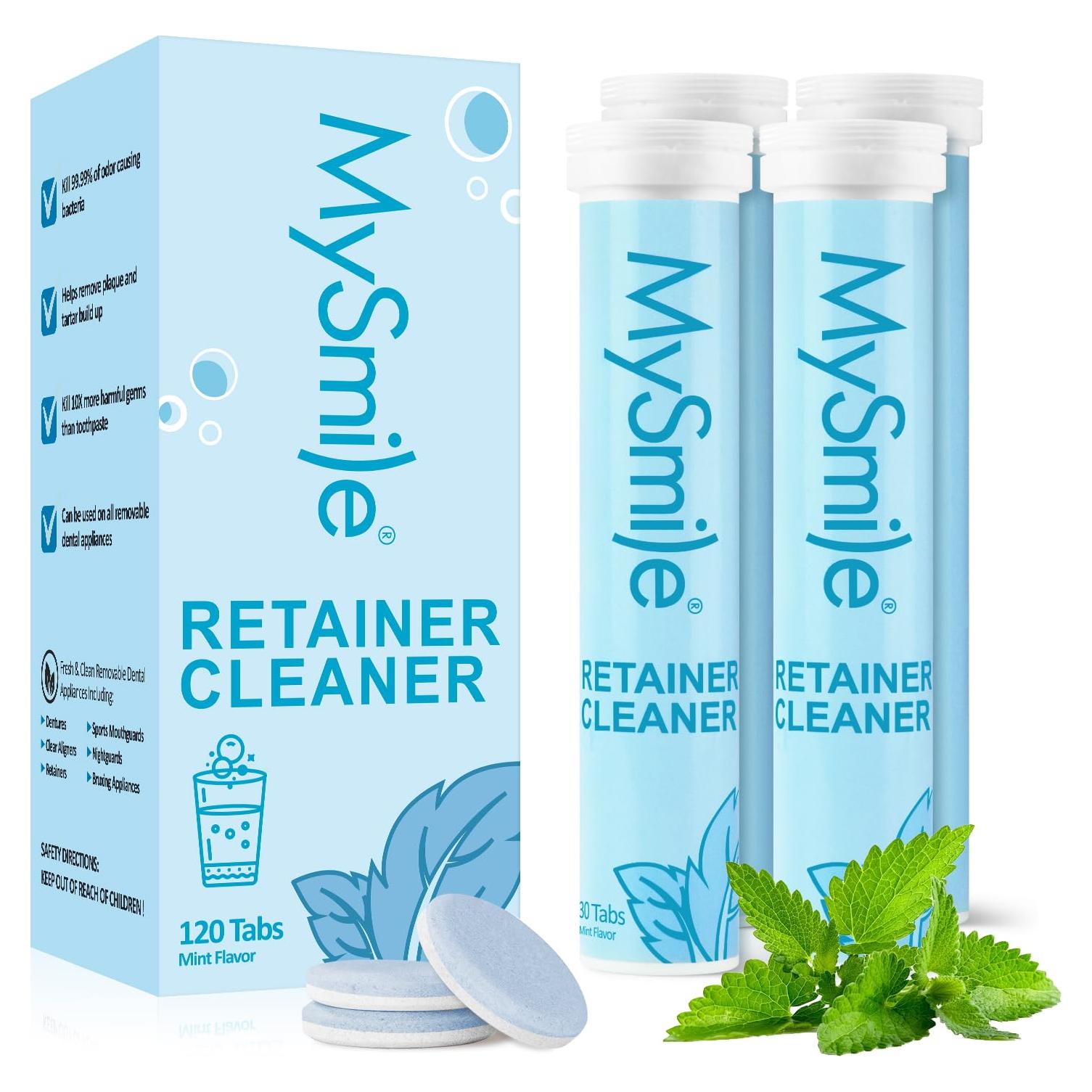 Limpiador de Retenedores MySmile 120 Tabletas Menta