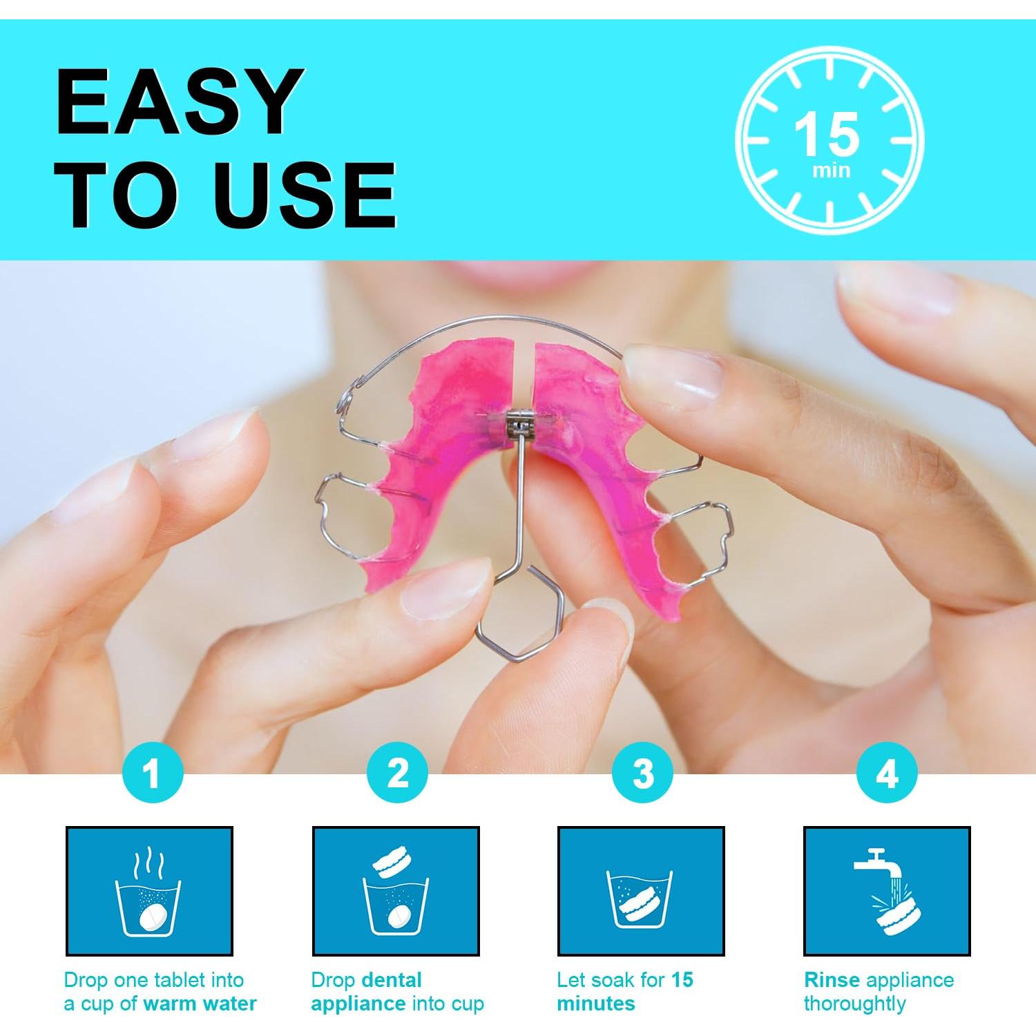 Limpiador de Retenedores MySmile 120 Tabletas Menta