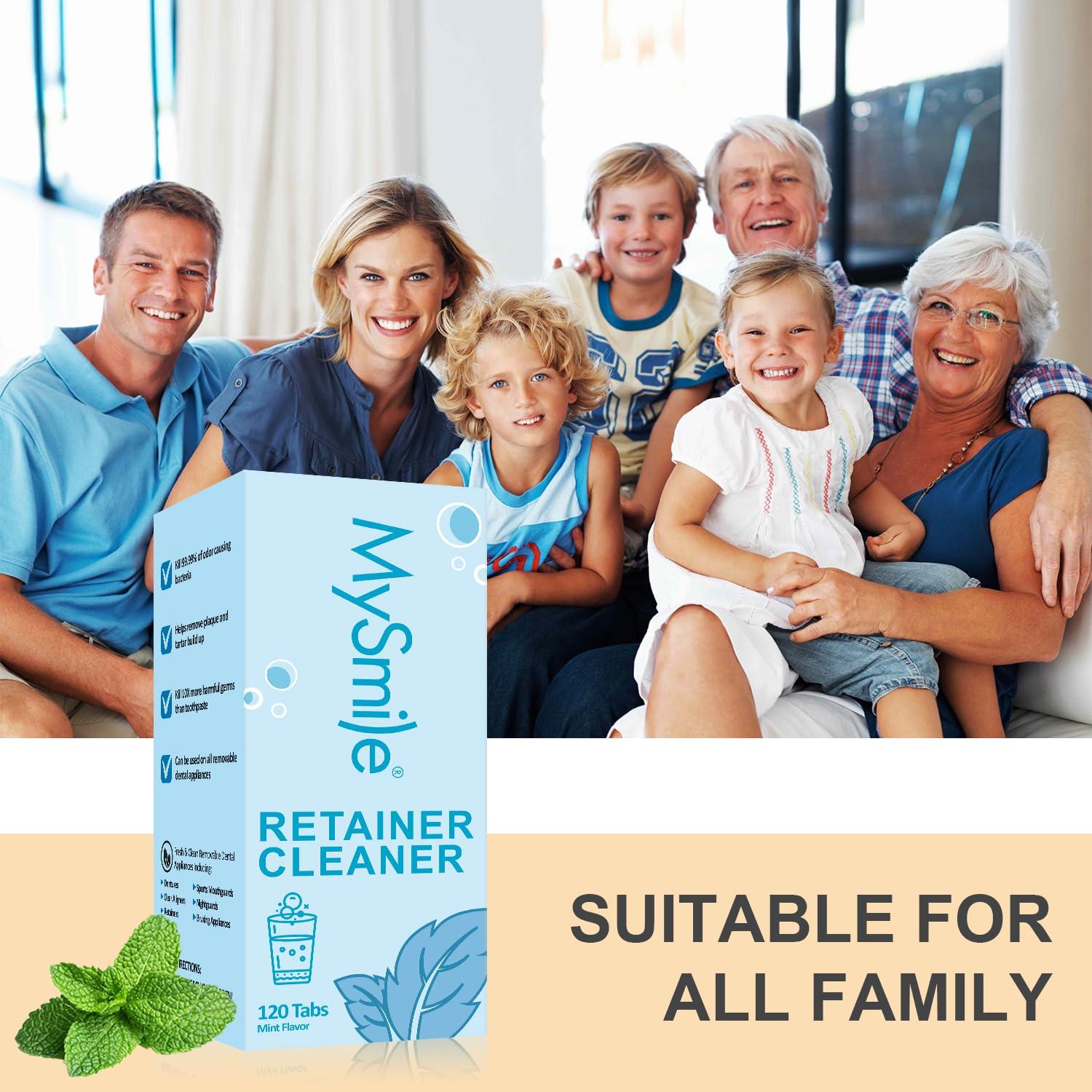 Limpiador de Retenedores MySmile 120 Tabletas Menta