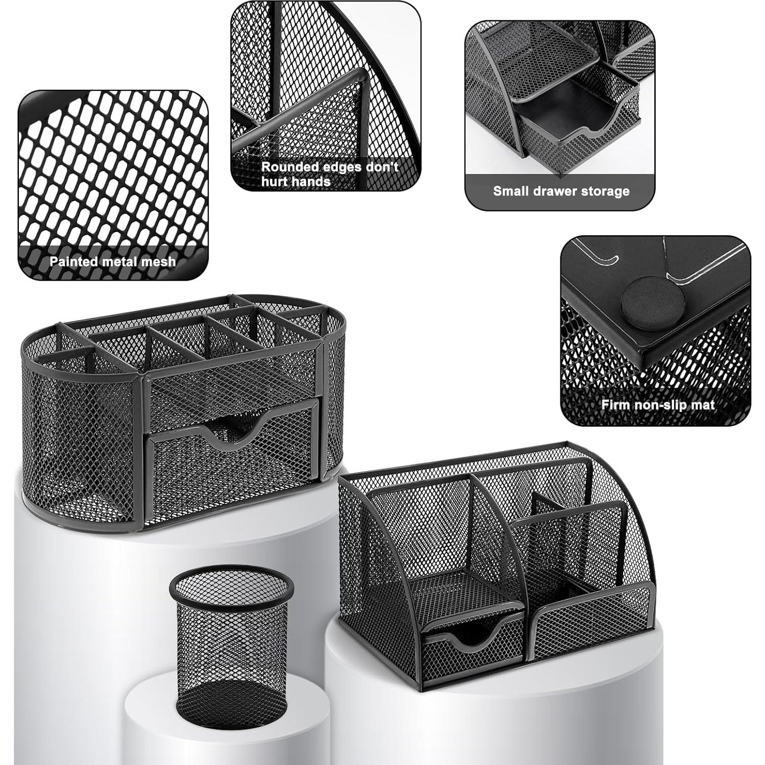 Organizador de Escritorio Froidesente 17 en 1 Negro con Accesorios