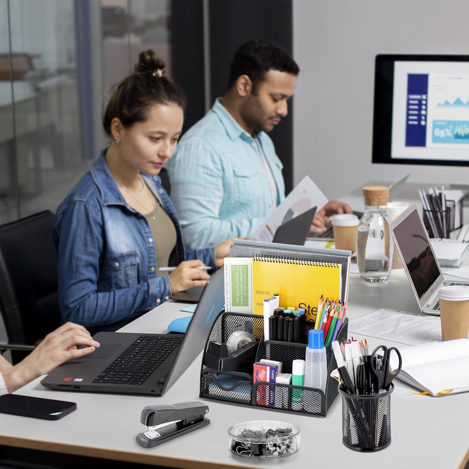 Organizador de Escritorio Froidesente 17 en 1 Negro con Accesorios