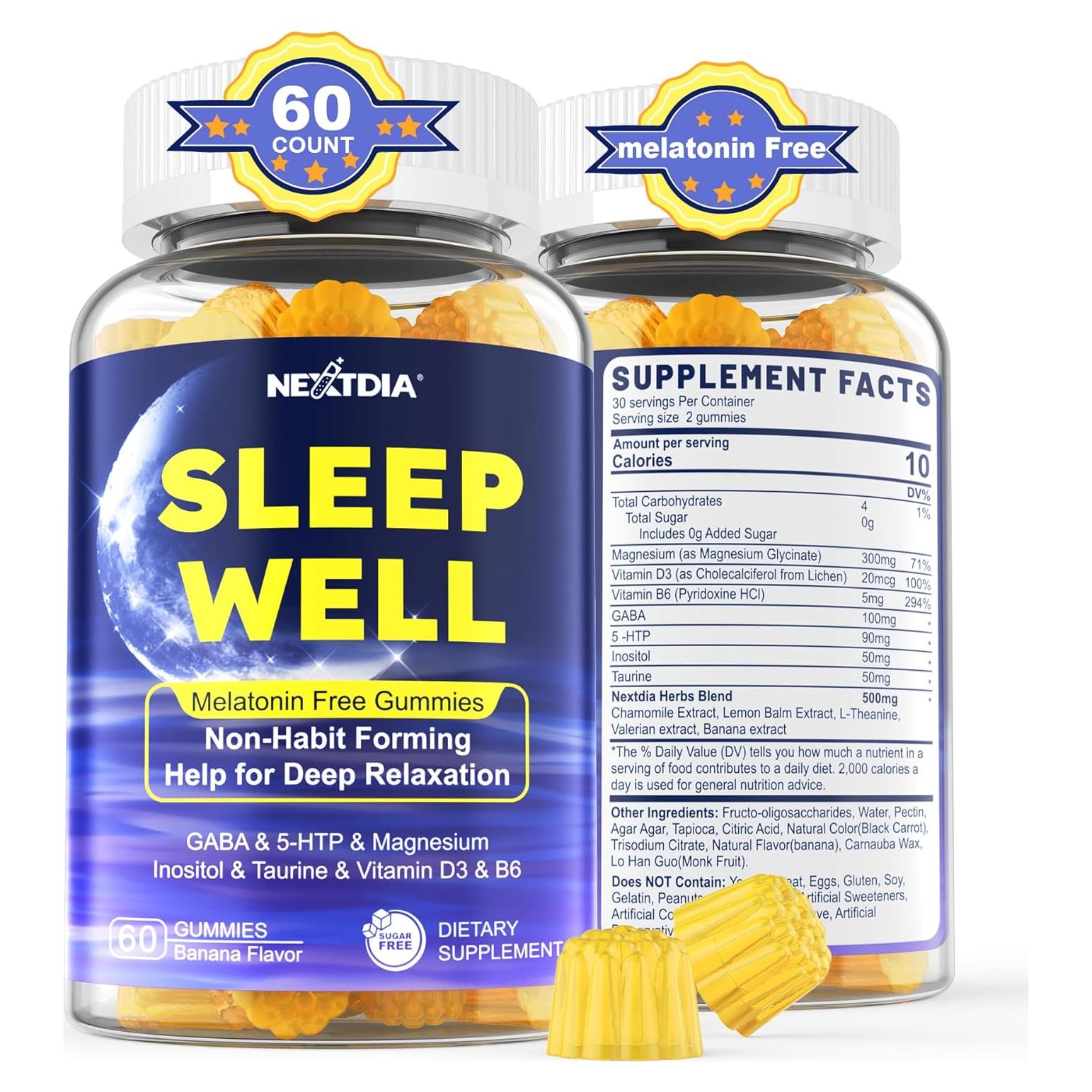Gomitas de Sueño Sin Melatonina NextDia 60 Unidades