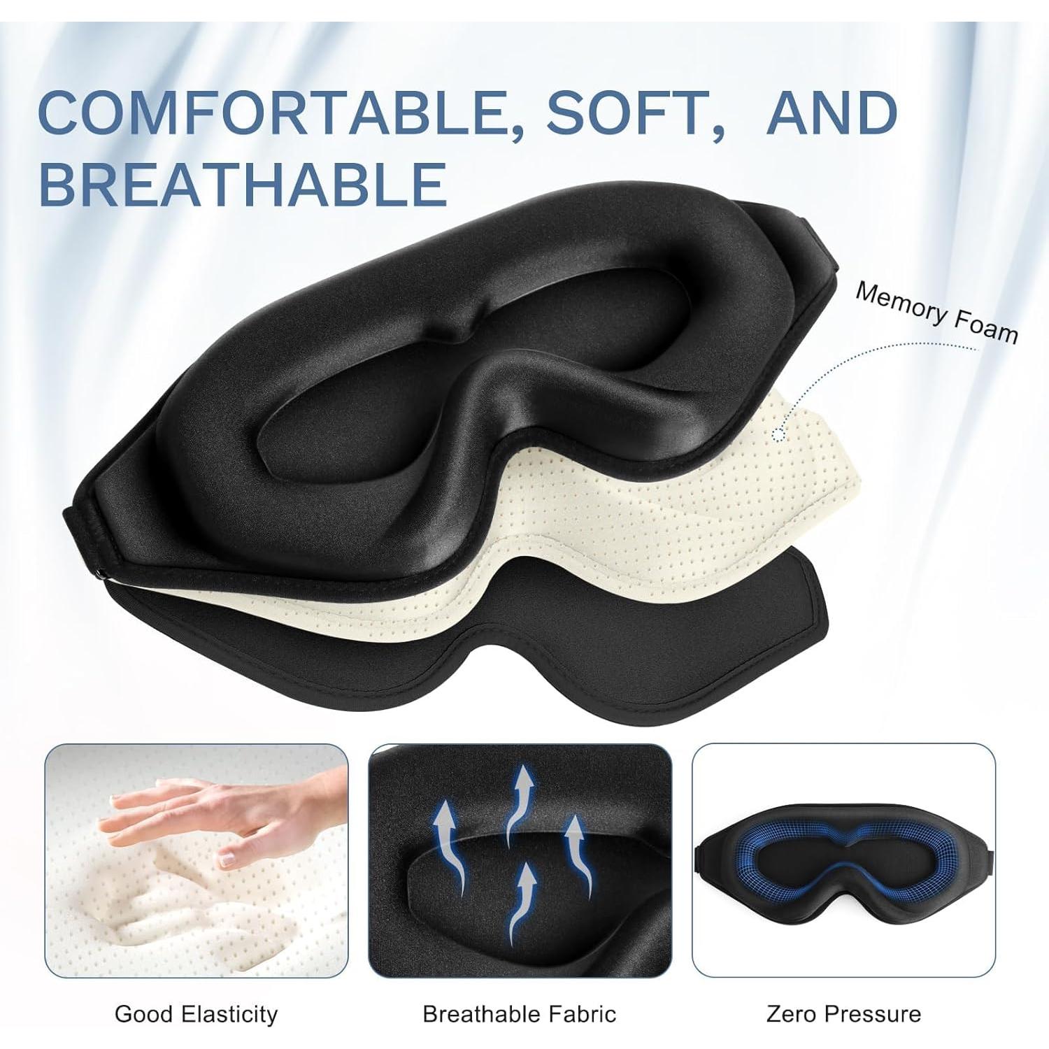 Máscara de Sueño 3D FlyCoco para Ojos - Bloqueo Total de Luz