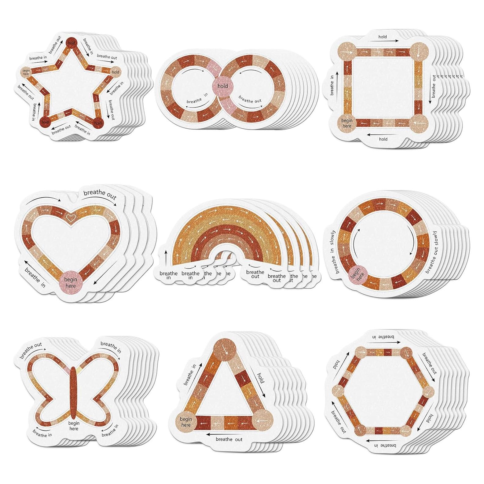 Calcomanías Sensoriales Antiestrés Gersoniel 72 Pcs Boho