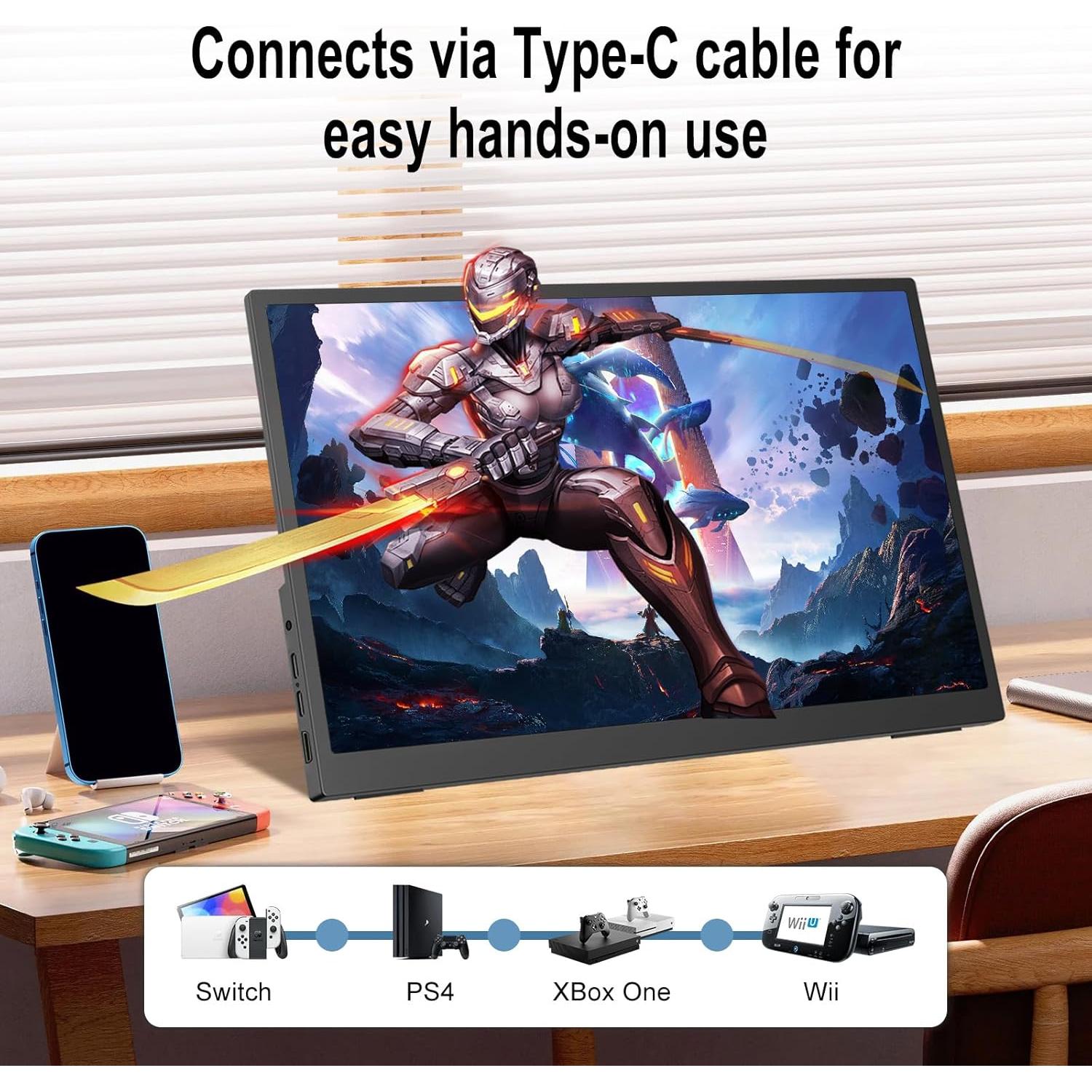 Monitor Portátil 2.5K Topmonitor 15.6" UHD 2560x1680 IPS