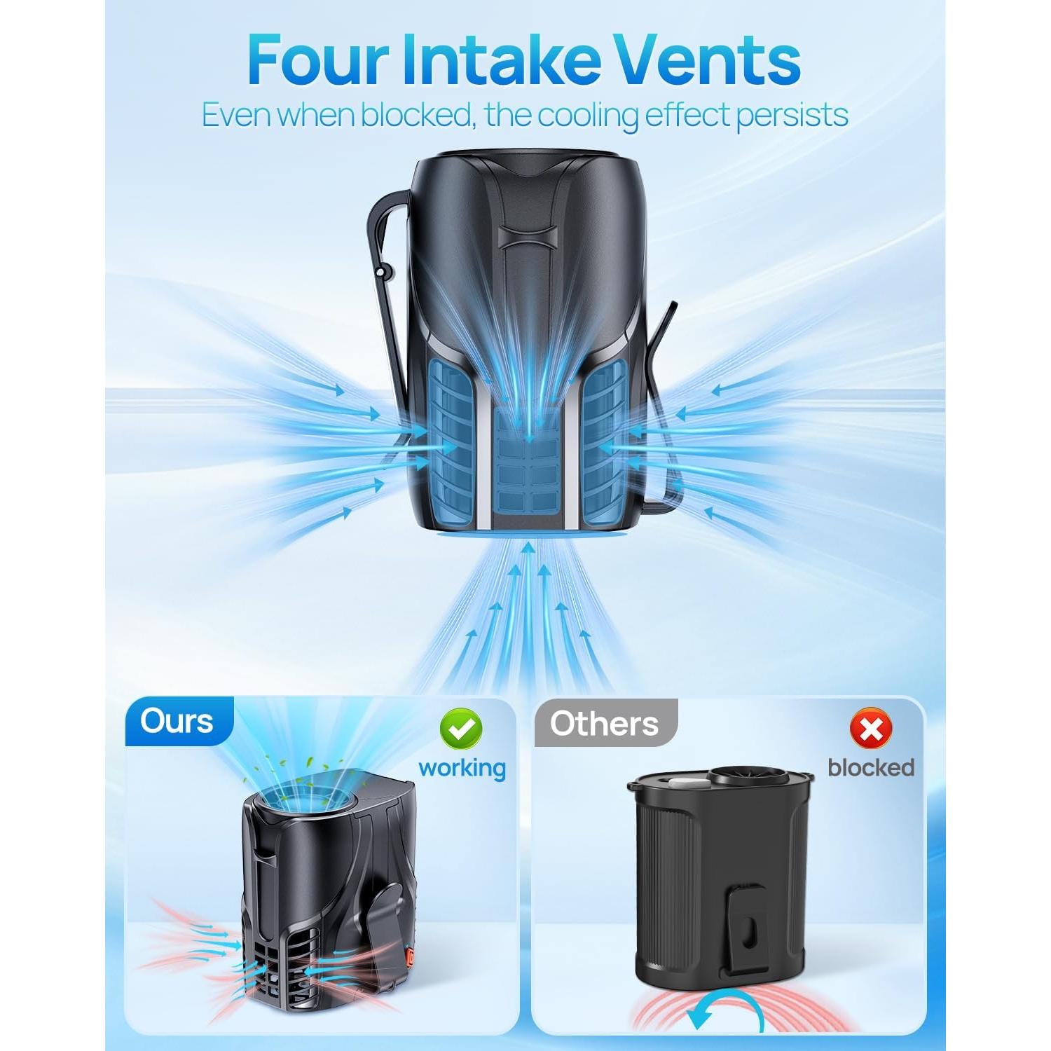 Ventilador Personal Portátil DeeKom WFAN-Black 40H 6 Velocidades