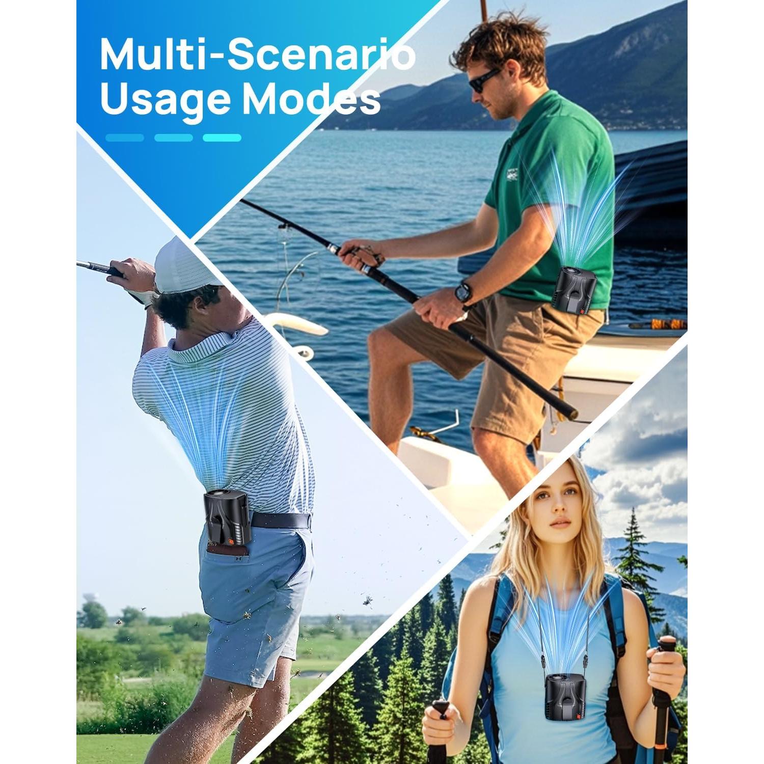 Ventilador Personal Portátil DeeKom WFAN-Black 40H 6 Velocidades