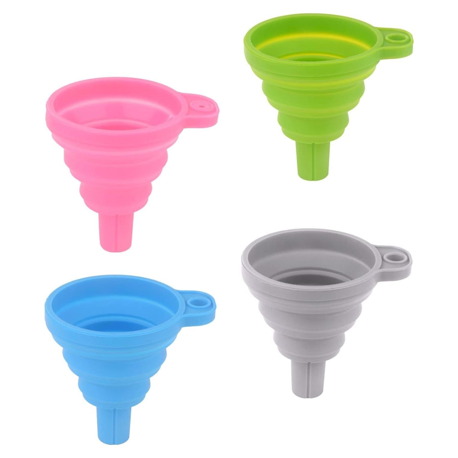 Embudo Plegable de Silicona Ecurfutek - 4 Paquete, Grado Alimenticio