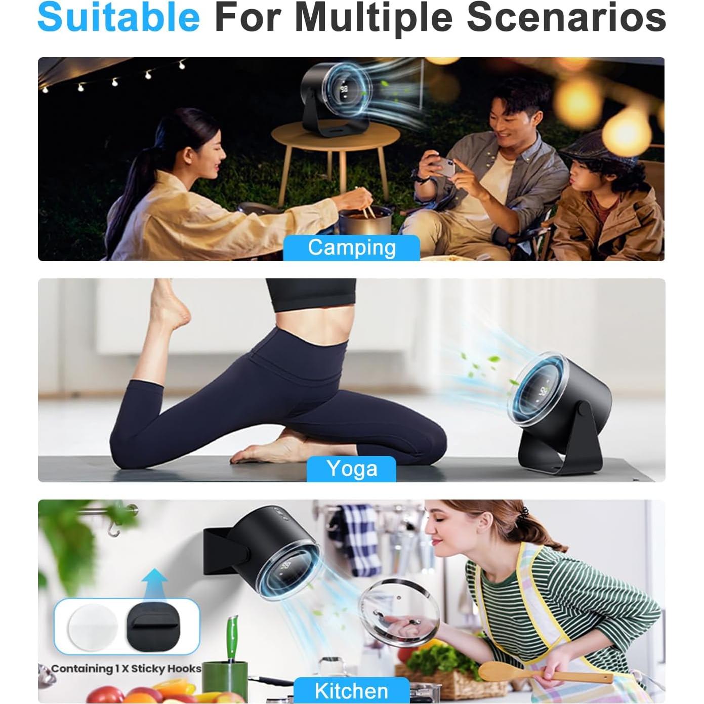 Ventilador de Escritorio DURBESTER 100 Velocidades 28dB Recargable