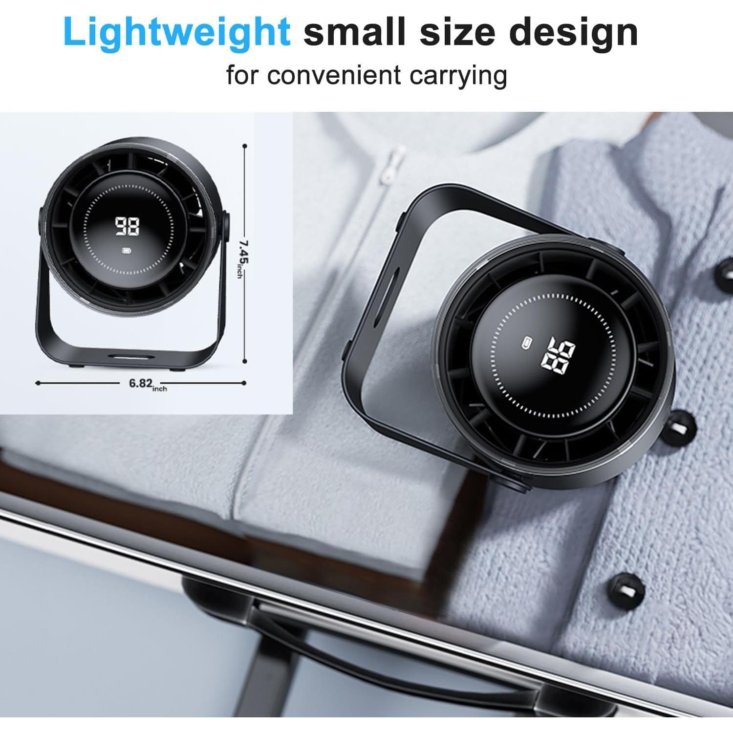 Ventilador de Escritorio DURBESTER 100 Velocidades 28dB Recargable