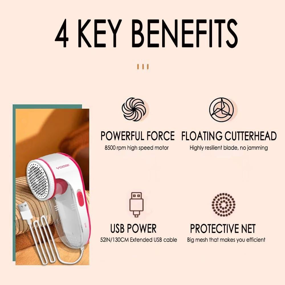 Removedor de Pelusa Eléctrico Nayoge YG-208 USB 190g