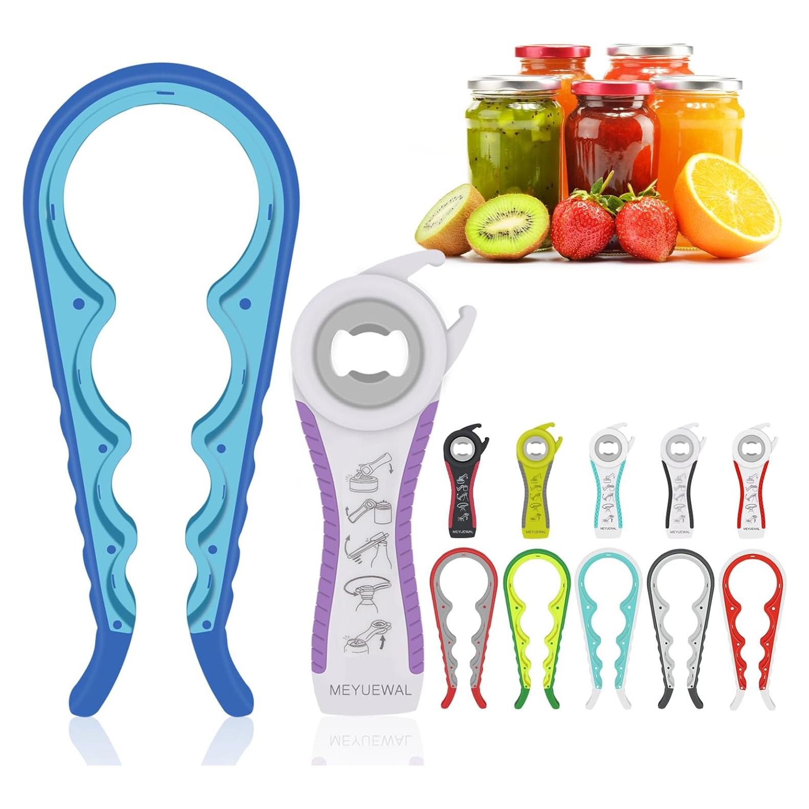 Abridor Multifuncional 5-en-1 MEYUEWAL para Tarros y Latas Azul
