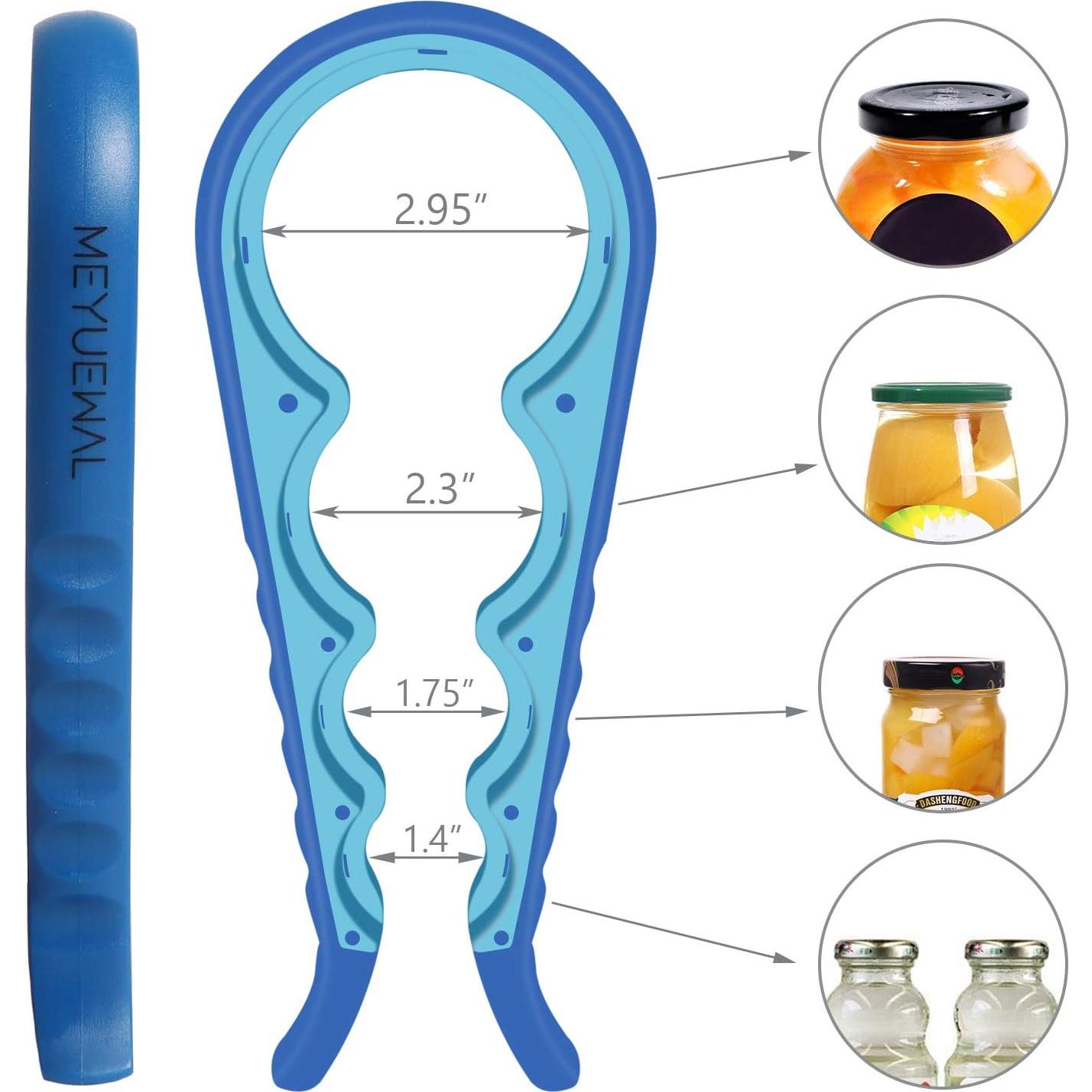 Abridor Multifuncional 5-en-1 MEYUEWAL para Tarros y Latas Azul