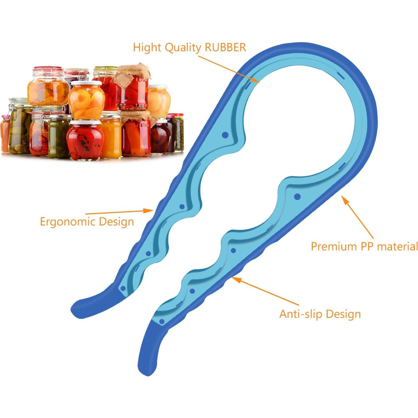 Abridor Multifuncional 5-en-1 MEYUEWAL para Tarros y Latas Azul