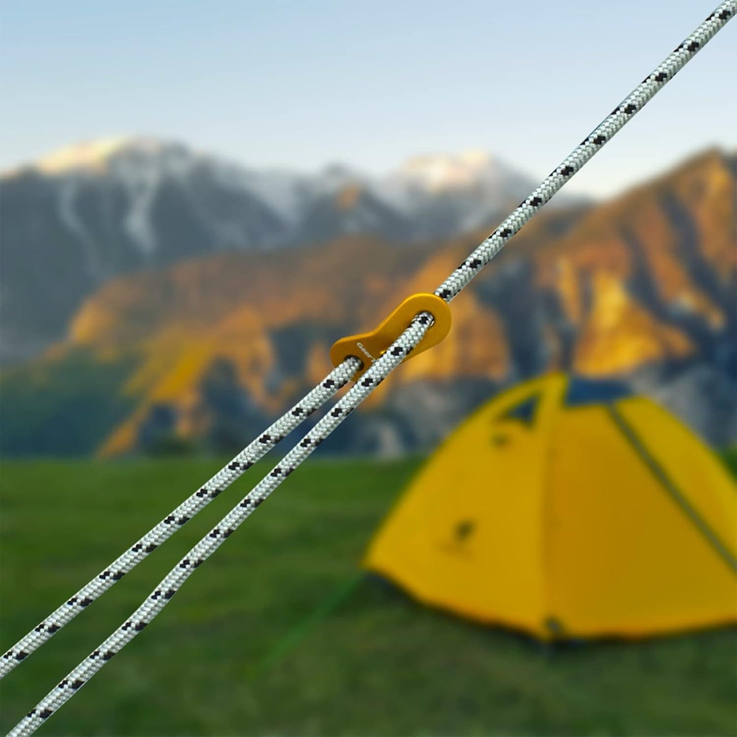 Cuerdas de Tienda GEERTOP 6 Pack 5 mm 3,96 m Gris