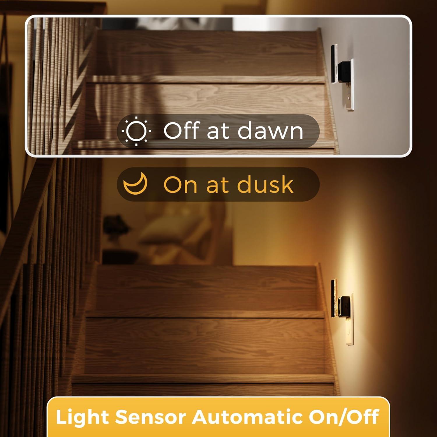 Luz Nocturna LED Regulable LOHAS con Sensor Automático 3000K