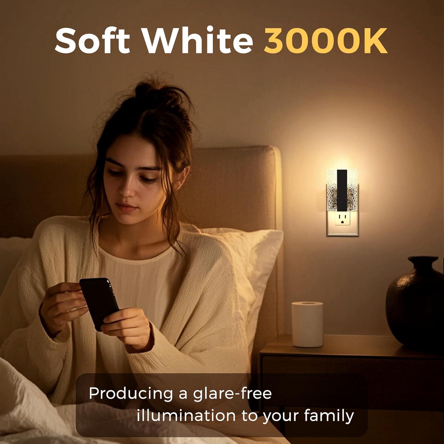 Luz Nocturna LED Regulable LOHAS con Sensor Automático 3000K