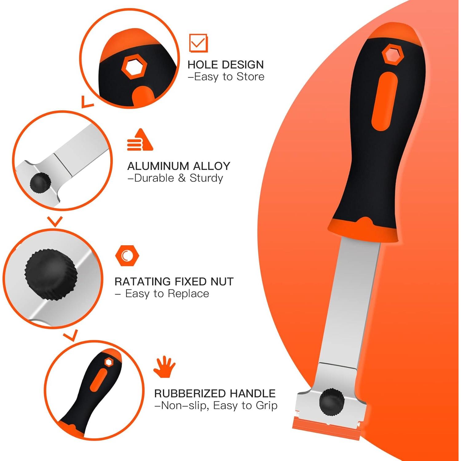 Raspador de Cuchilla DEKEones con Mango Largo y 10 Cuchillas