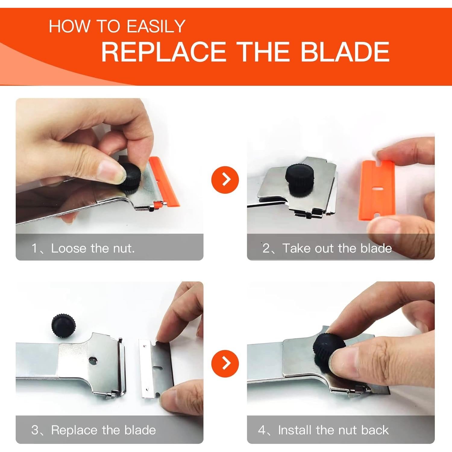 Raspador de Cuchilla DEKEones con Mango Largo y 10 Cuchillas