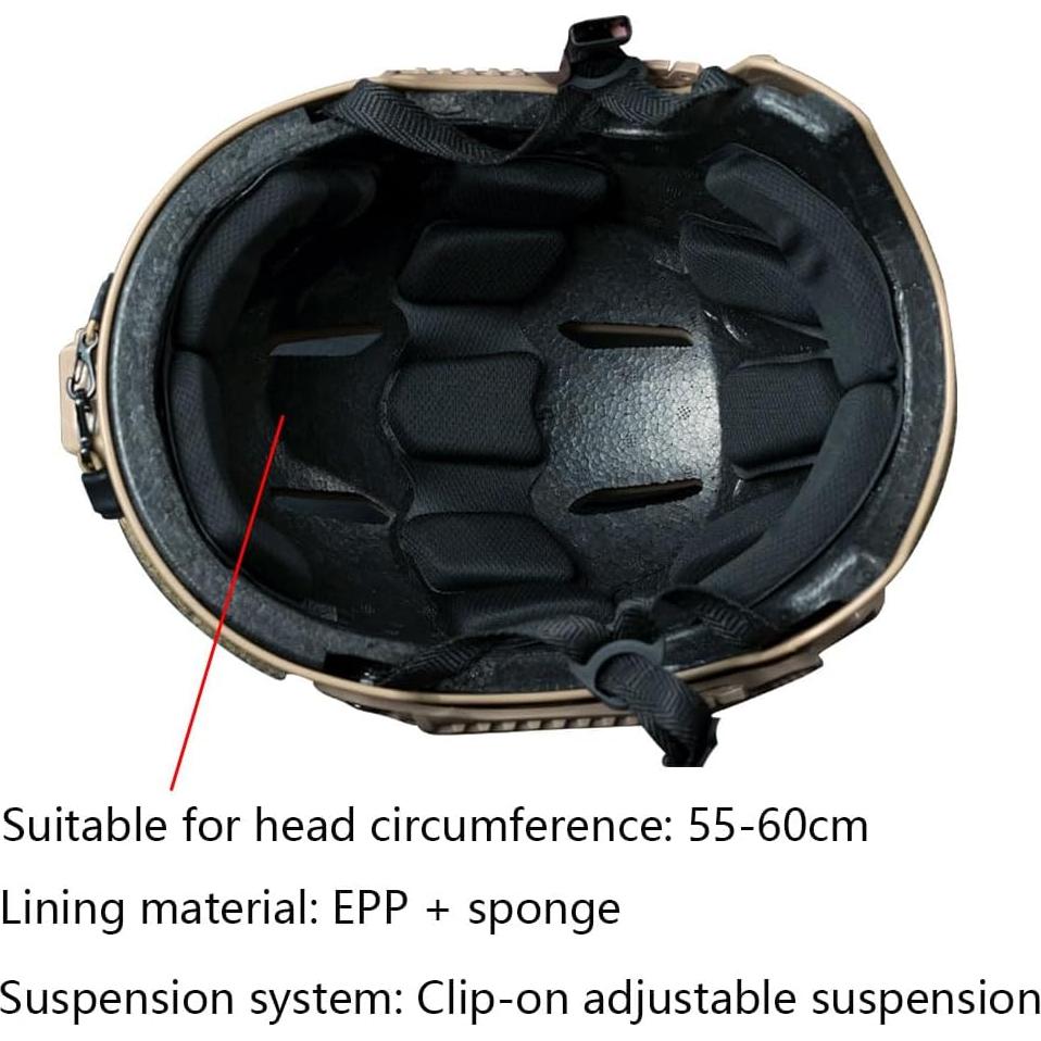 Casco Táctico Airsoft Booiu Ruiweixun Talla M Negro