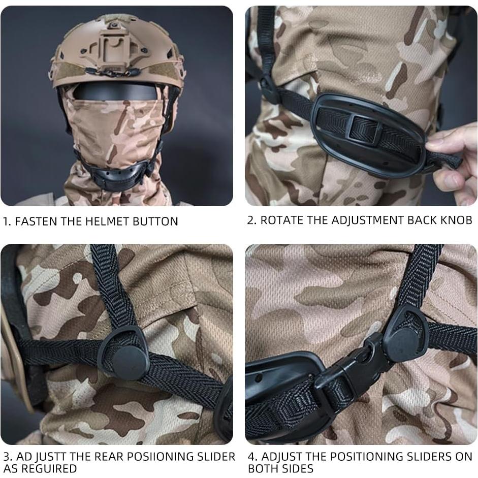 Casco Táctico Airsoft Booiu Ruiweixun Talla M Negro