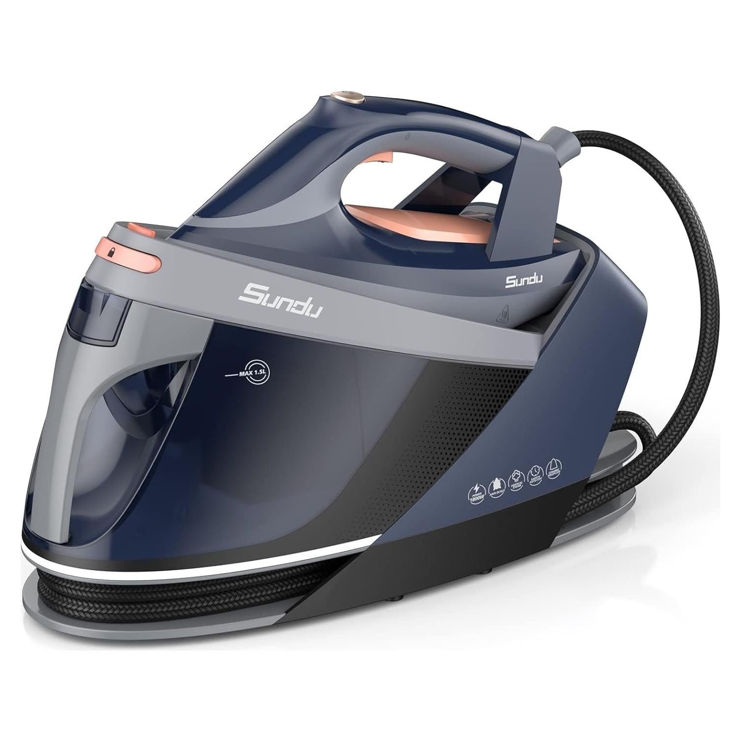 Estación de Vapor Sundu Pro 1800W Suela Cerámica 1.5L