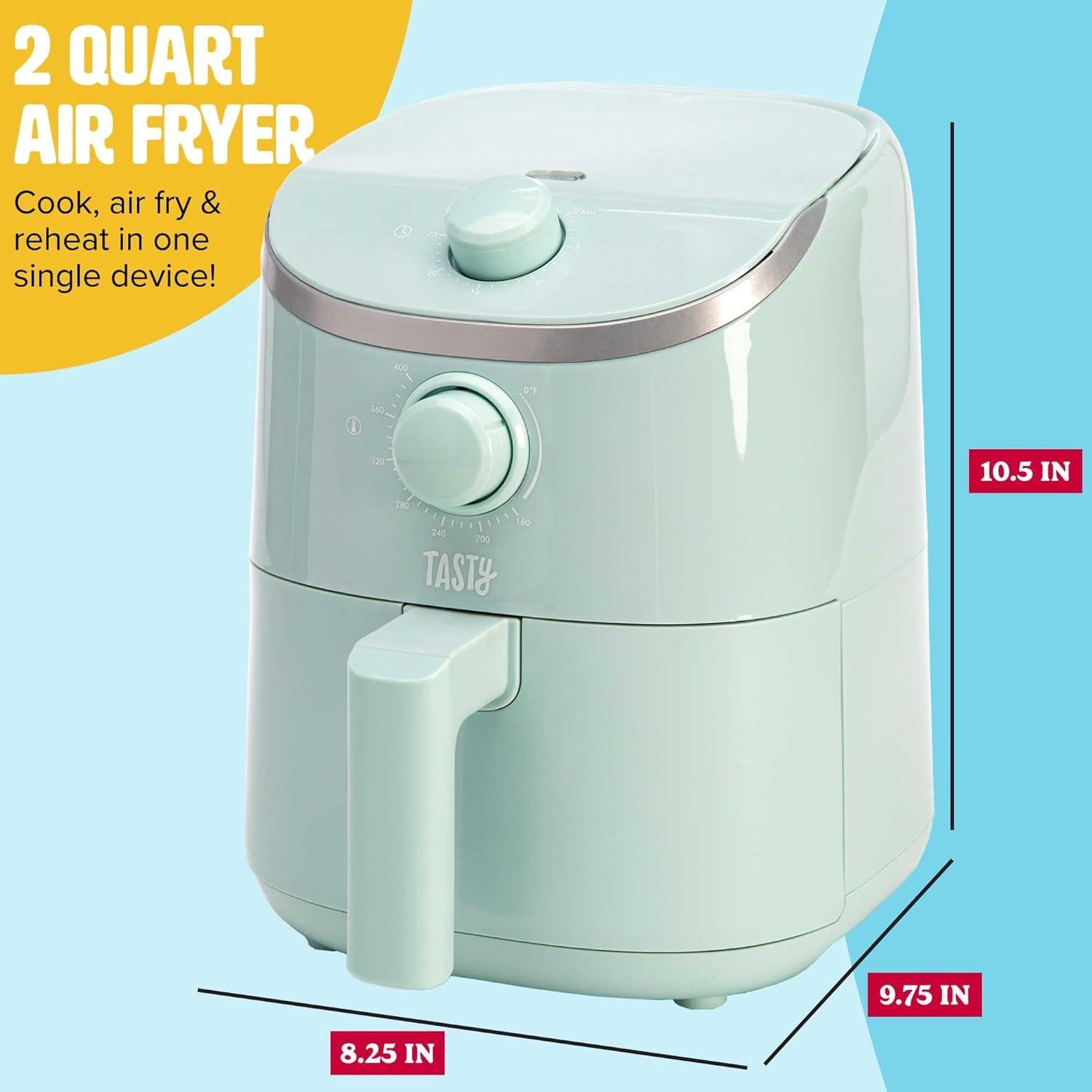 Freidora de Aire Tasty 2L Aqua 900W Antiadherente Sin PFAS