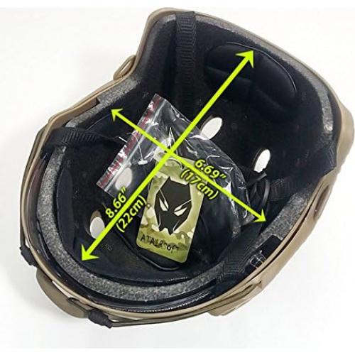 Casco Táctico Multifuncional ATAIRSOFT DE con Gafas y Visera