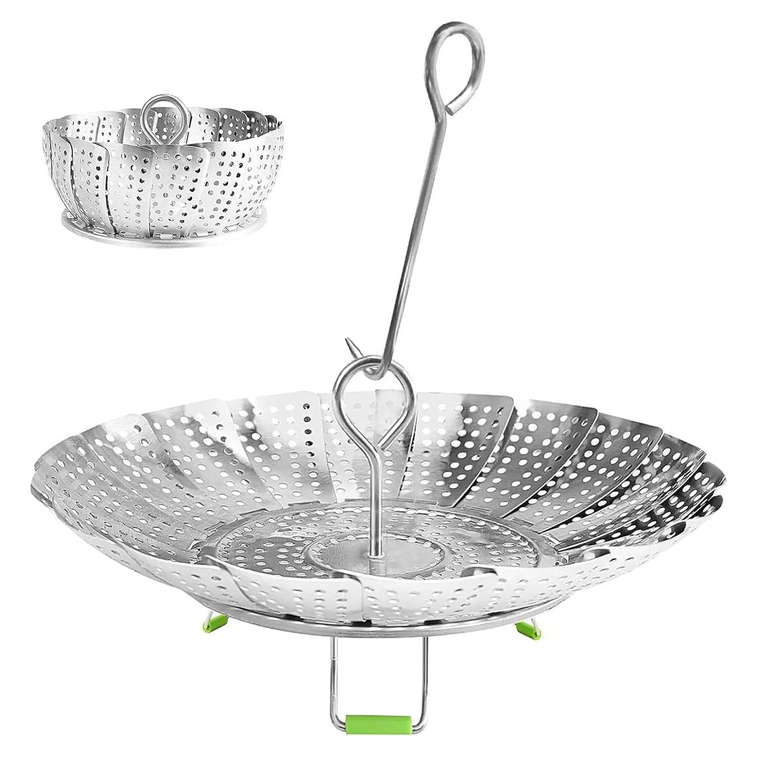 Cesta de Vapor Acero Inoxidable JMTEEA 18.4 cm Ajustable