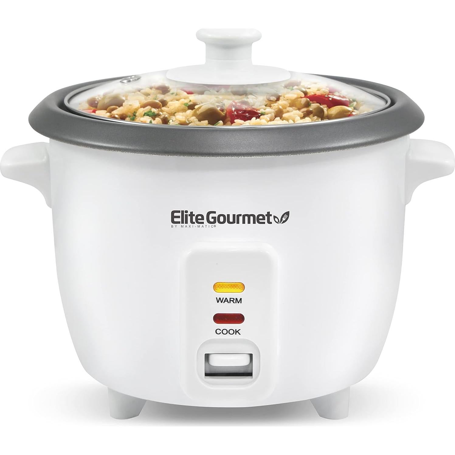 Cocedor de Arroz Eléctrico Elite Gourmet ERC-006NST 6 Tazas