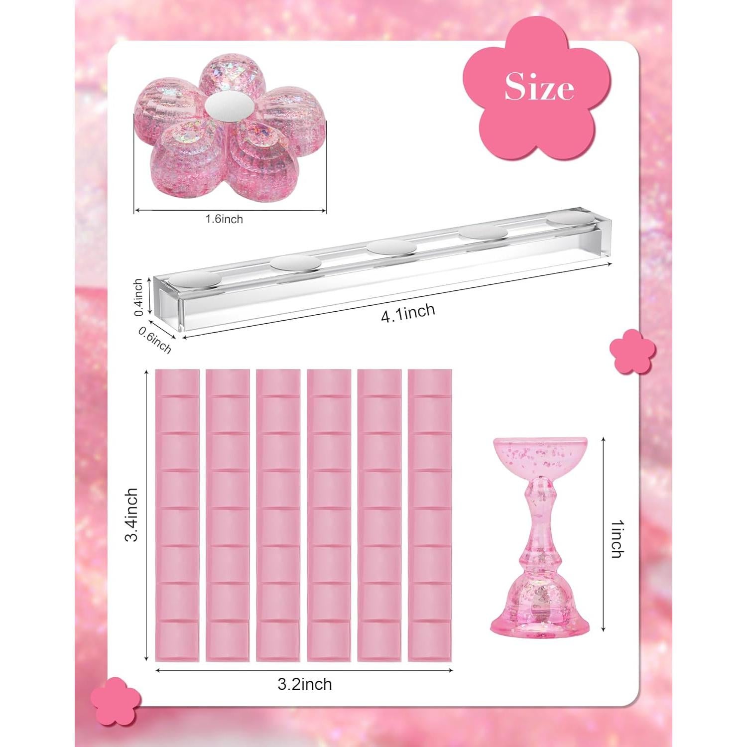 Soporte de Uñas Difenni con Masilla Adhesiva Reutilizable