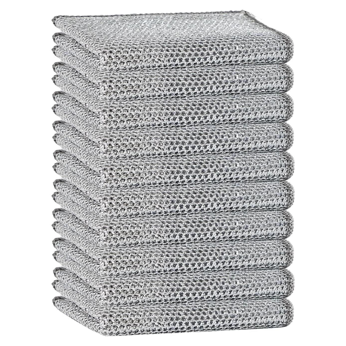 Paños de limpieza reutilizables Liuzouwin 10 piezas 19.9x19.9 cm