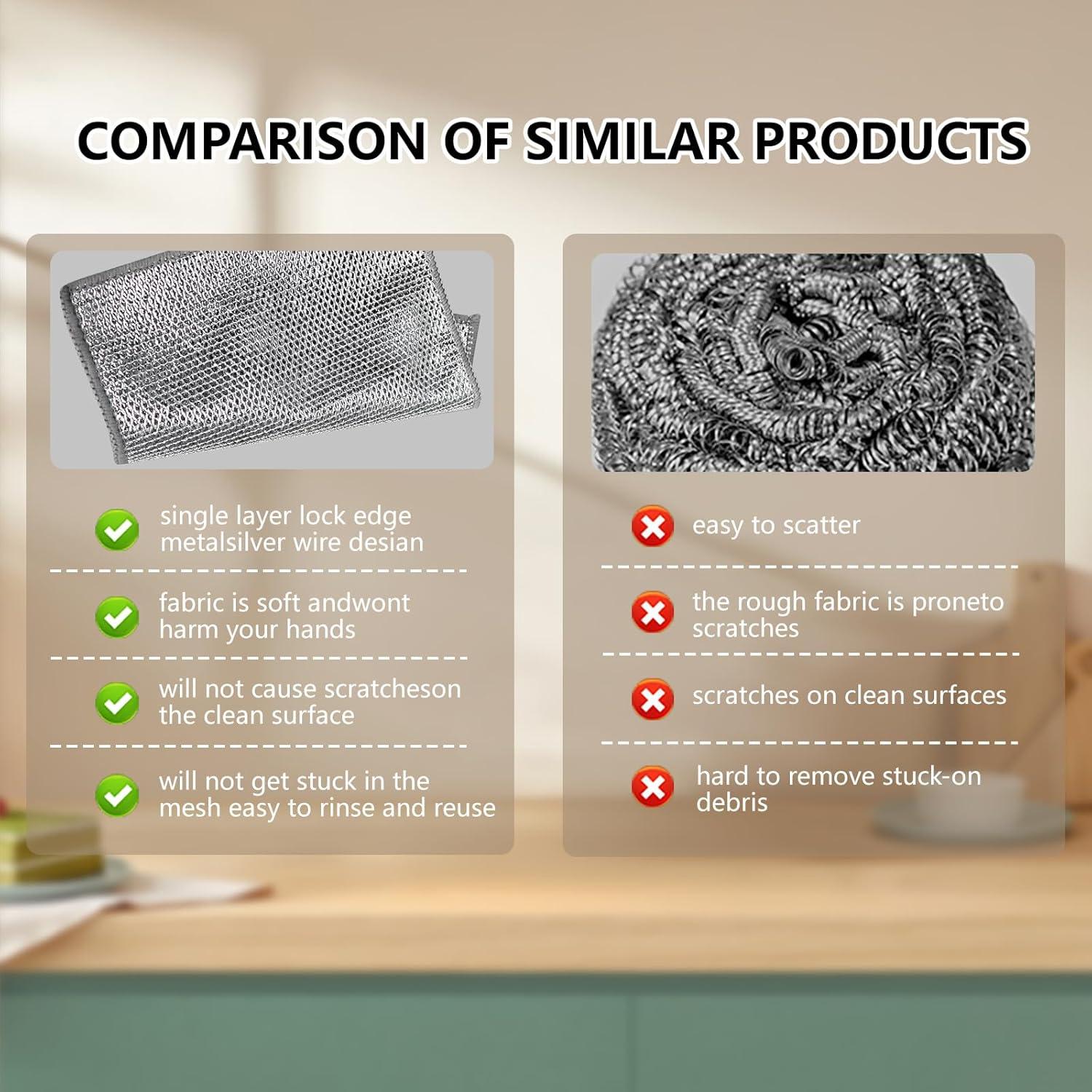 Paños de limpieza reutilizables Liuzouwin 10 piezas 19.9x19.9 cm