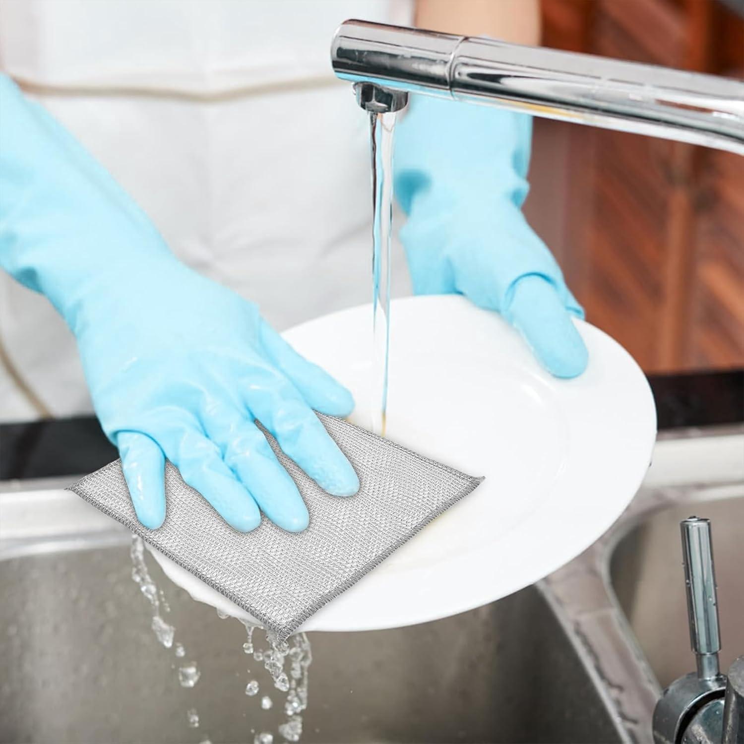 Paños de limpieza reutilizables Liuzouwin 10 piezas 19.9x19.9 cm