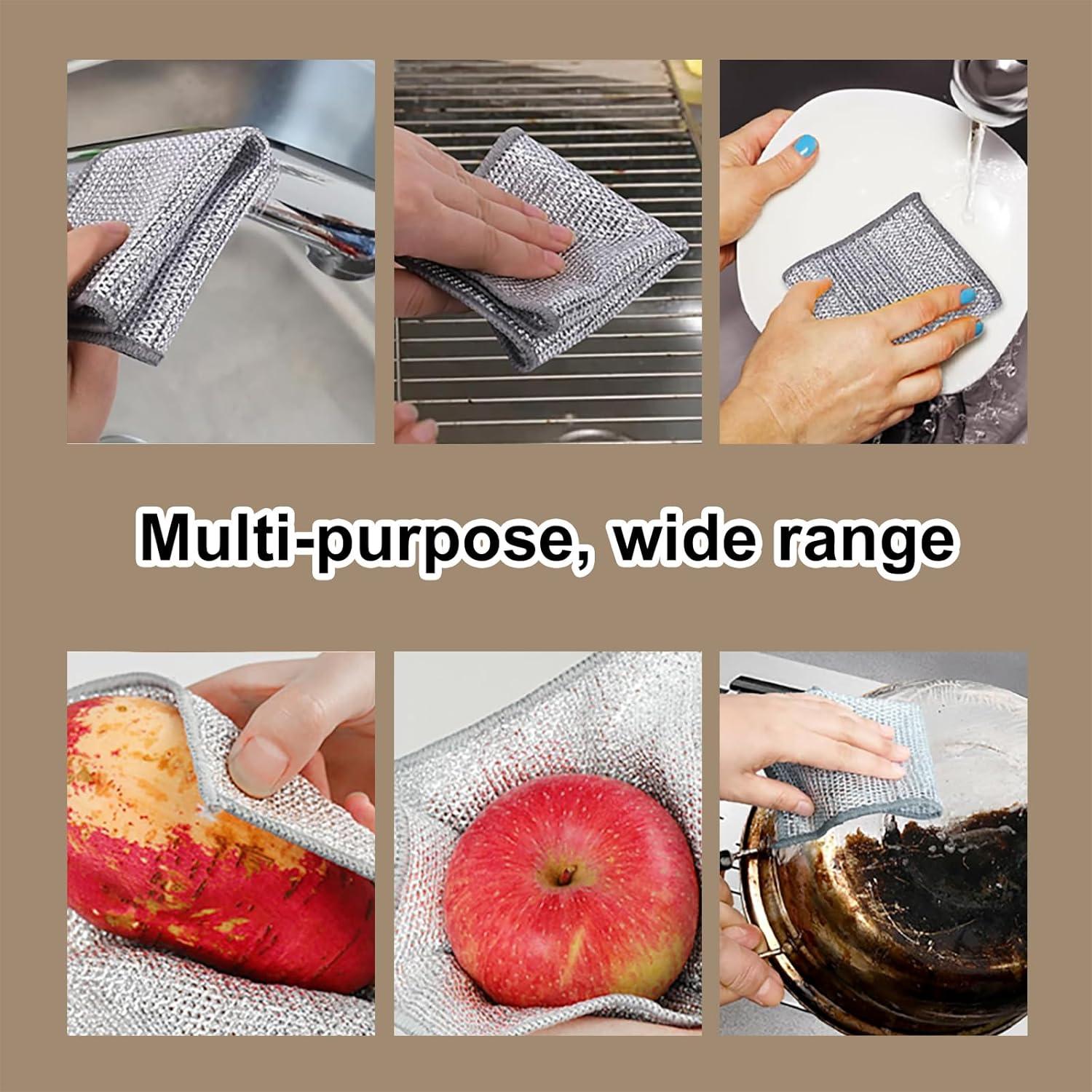 Paños de limpieza reutilizables Liuzouwin 10 piezas 19.9x19.9 cm