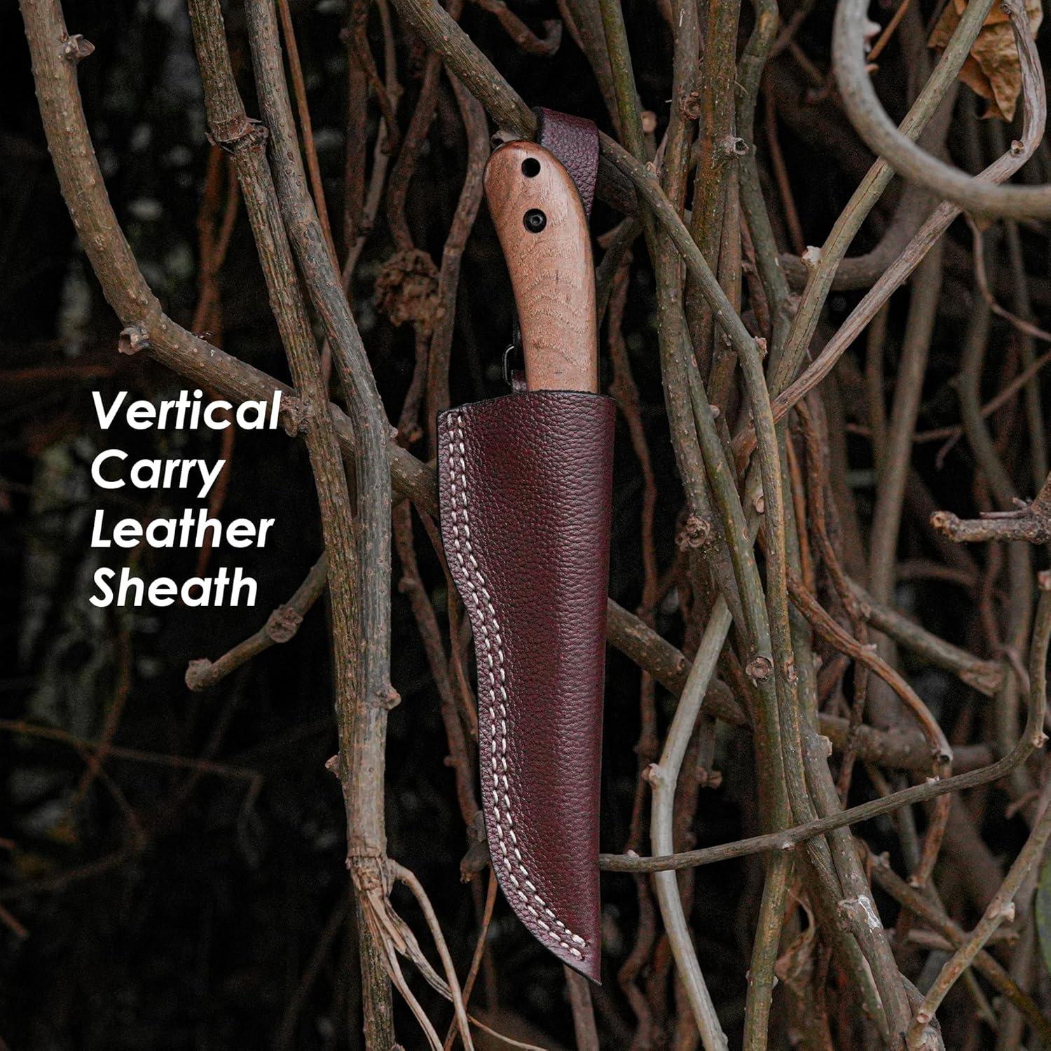 Cuchillo Bushcraft Regal Edge 22.86 cm con Funda de Cuero