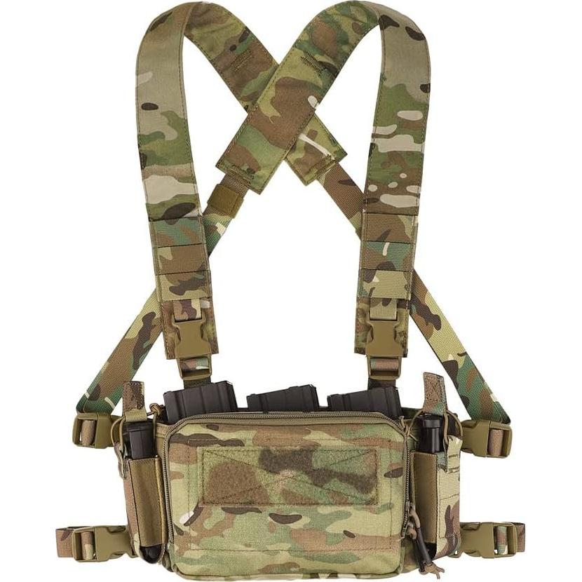 Chaleco Táctico KRYDEX con Pouch Triple y Arnés Ajustable