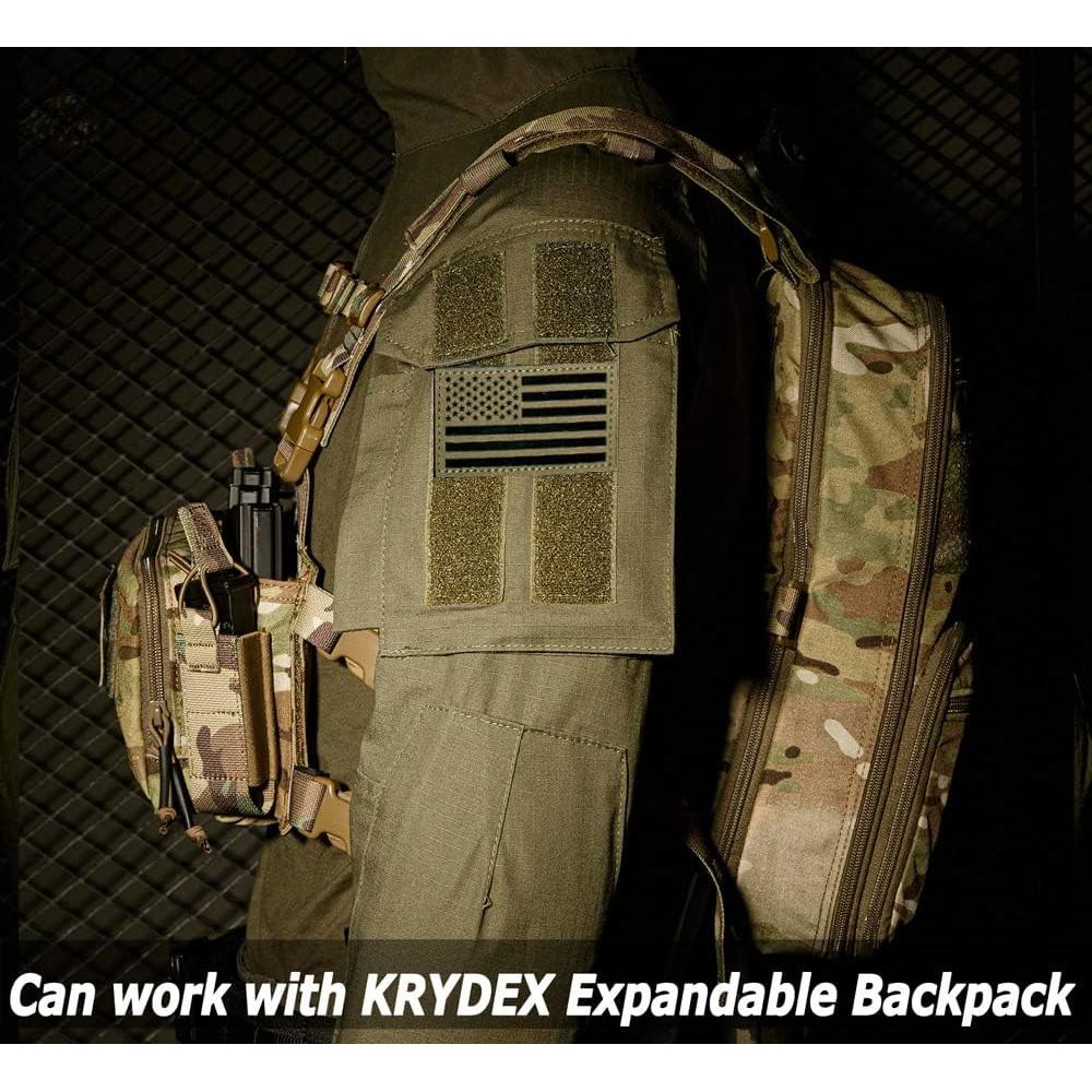 Chaleco Táctico KRYDEX con Pouch Triple y Arnés Ajustable