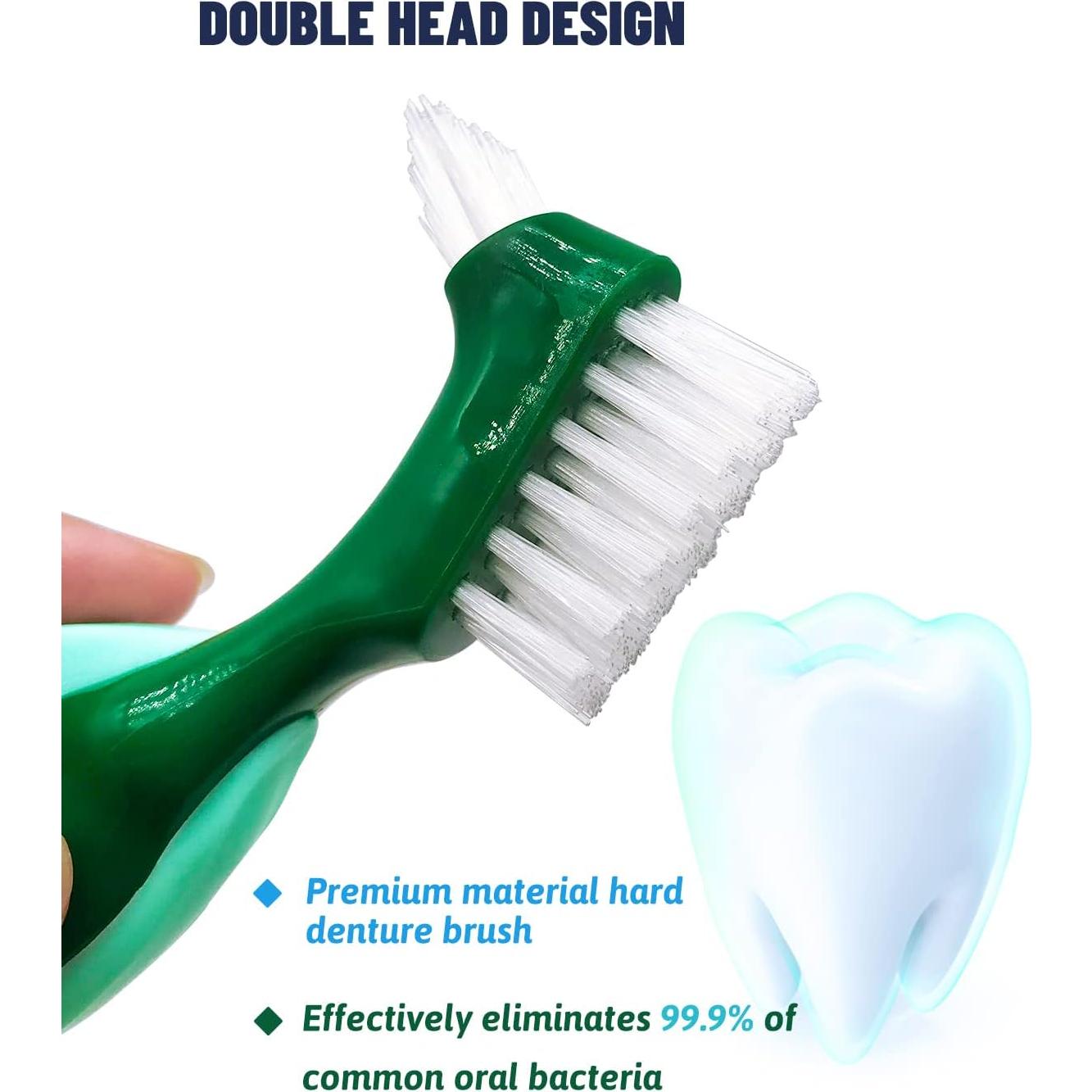 Cepillo de Dientes Uouovo para Dentaduras Duras - Paquete de 4